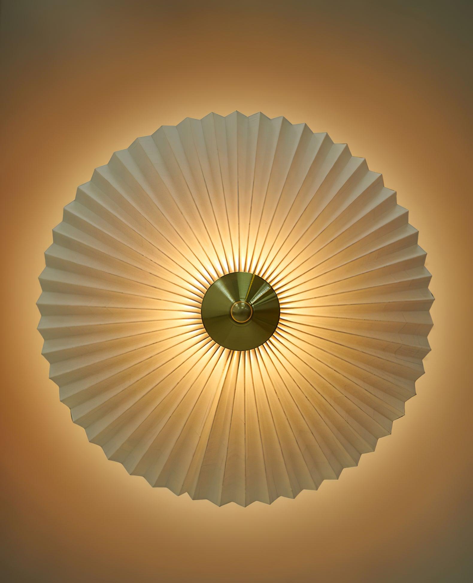 Camirir Pleated Umbrella Table Lamp-Neutral Decor