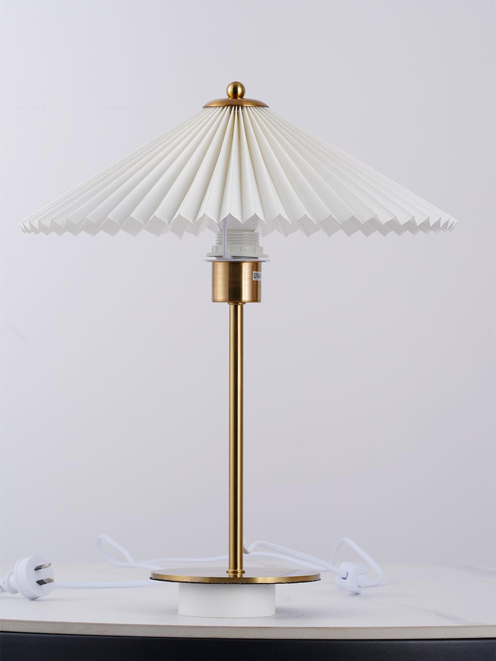 Camirir Pleated Umbrella Table Lamp-Neutral Decor