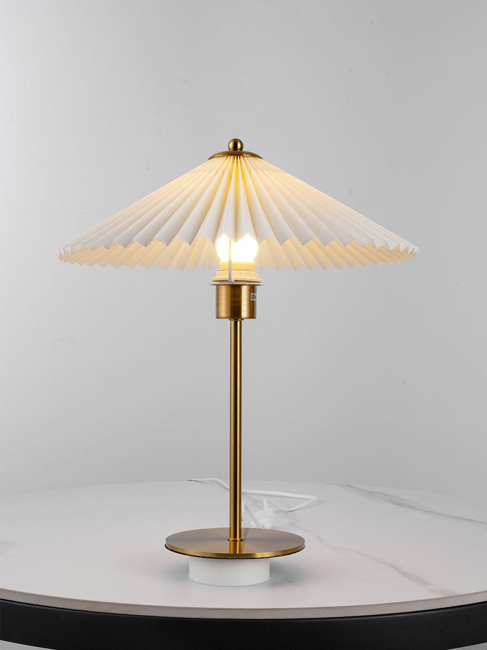 Camirir Pleated Umbrella Table Lamp-Neutral Decor