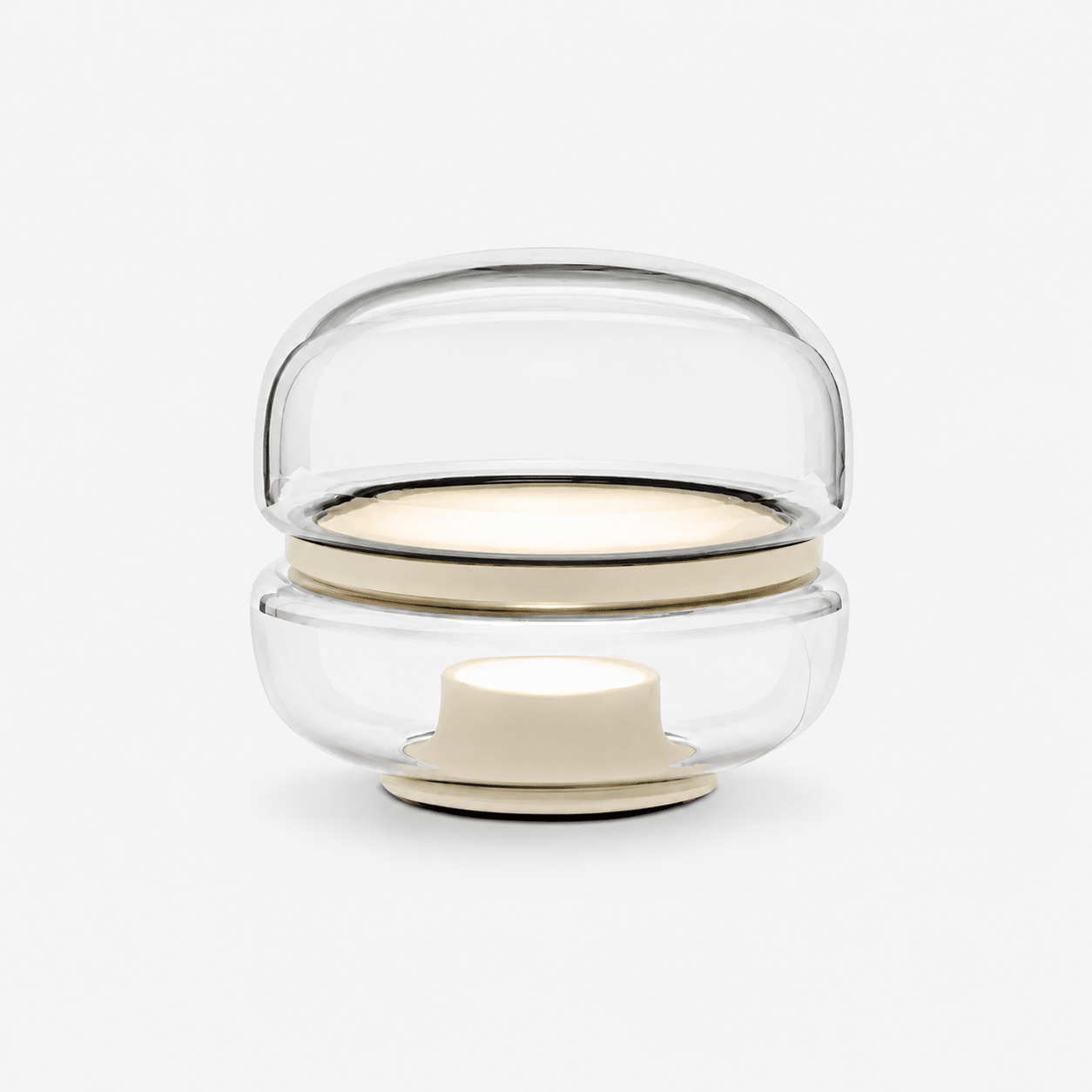 Perla Smoke Glass Table Lamp-Neutral Decor