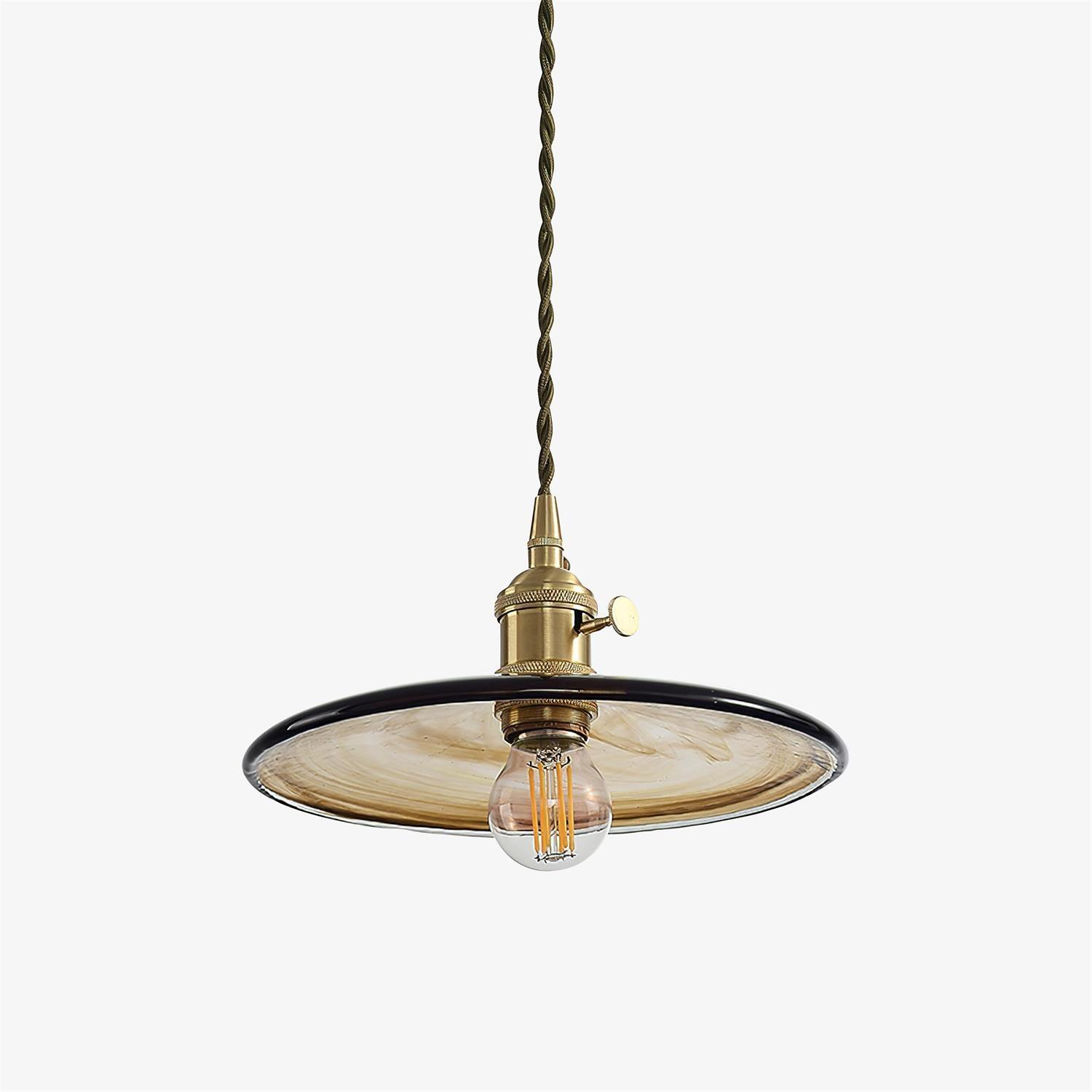 Sage Vintage Glass Pendant Light-Neutral Decor