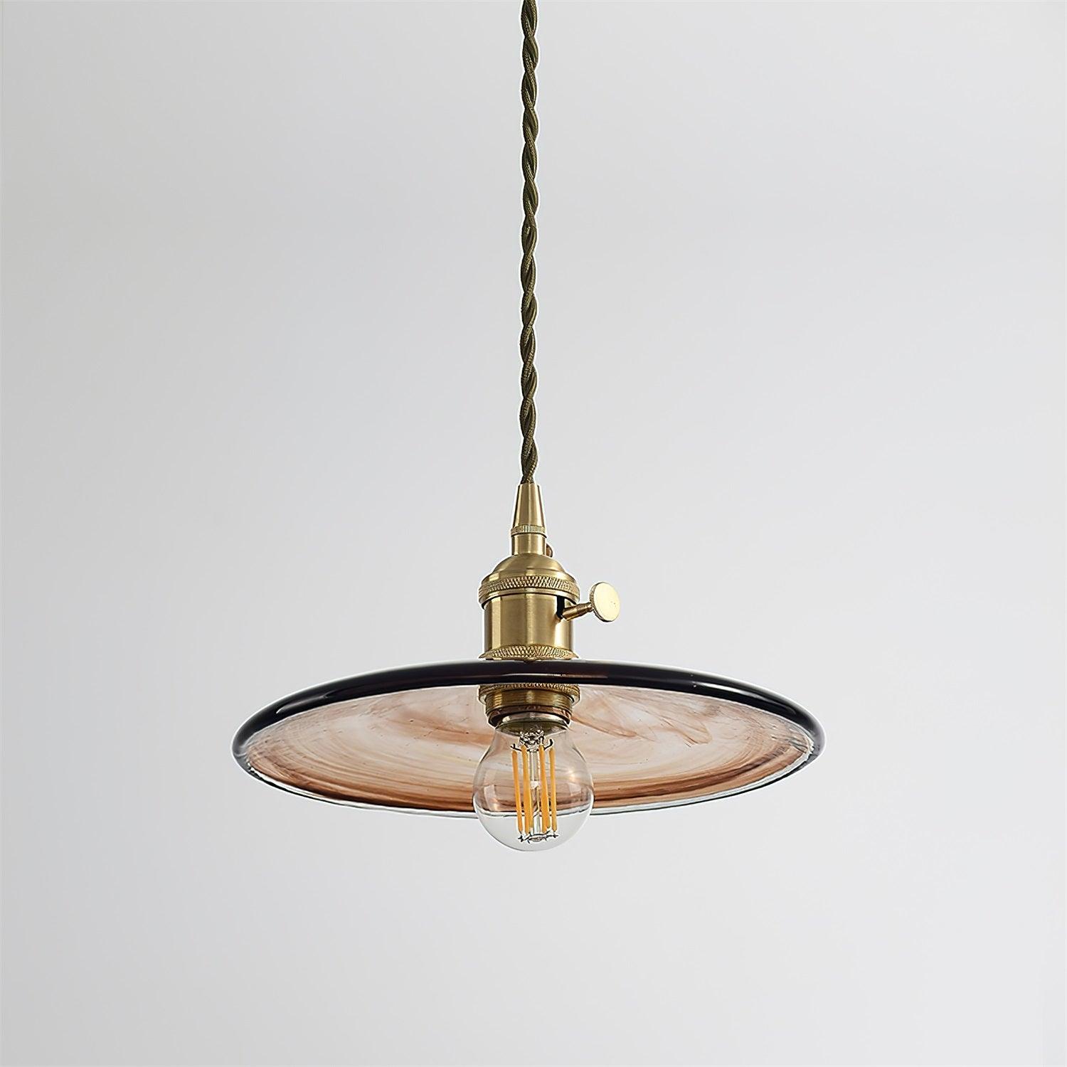 Sage Vintage Glass Pendant Light-Neutral Decor