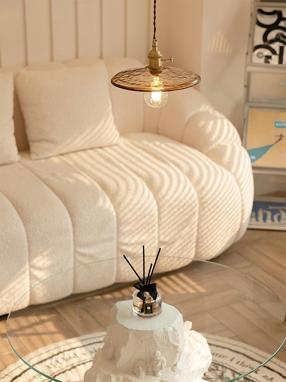 Sage Vintage Glass Pendant Light-Neutral Decor