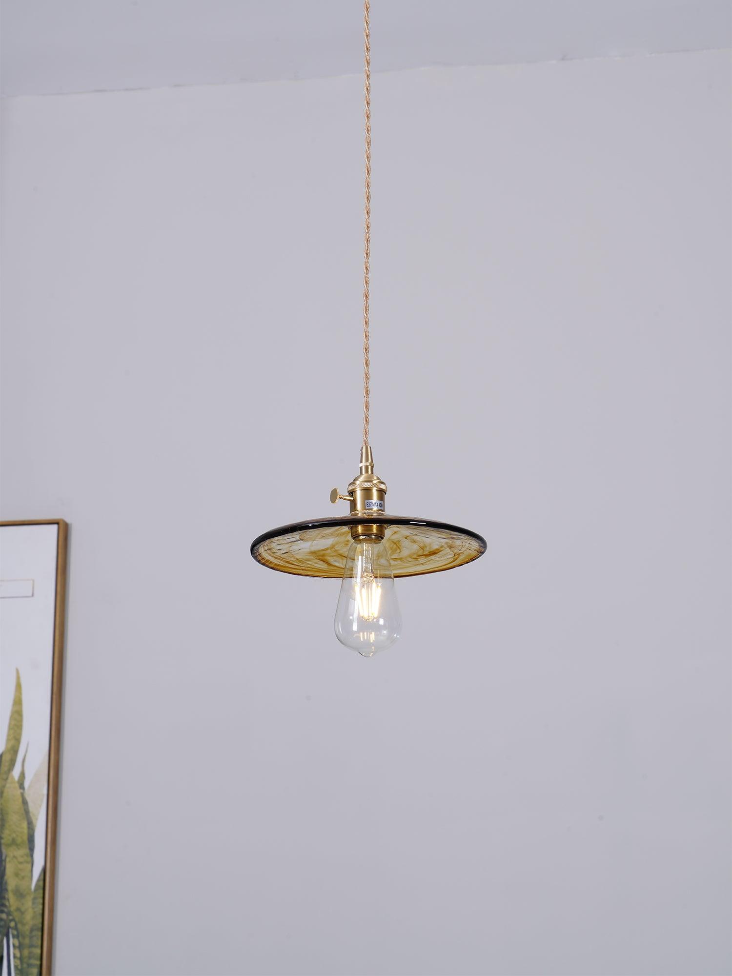 Sage Vintage Glass Pendant Light-Neutral Decor