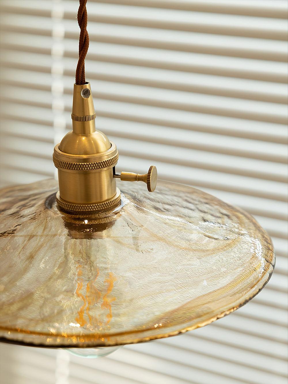 Sage Vintage Glass Pendant Light-Neutral Decor