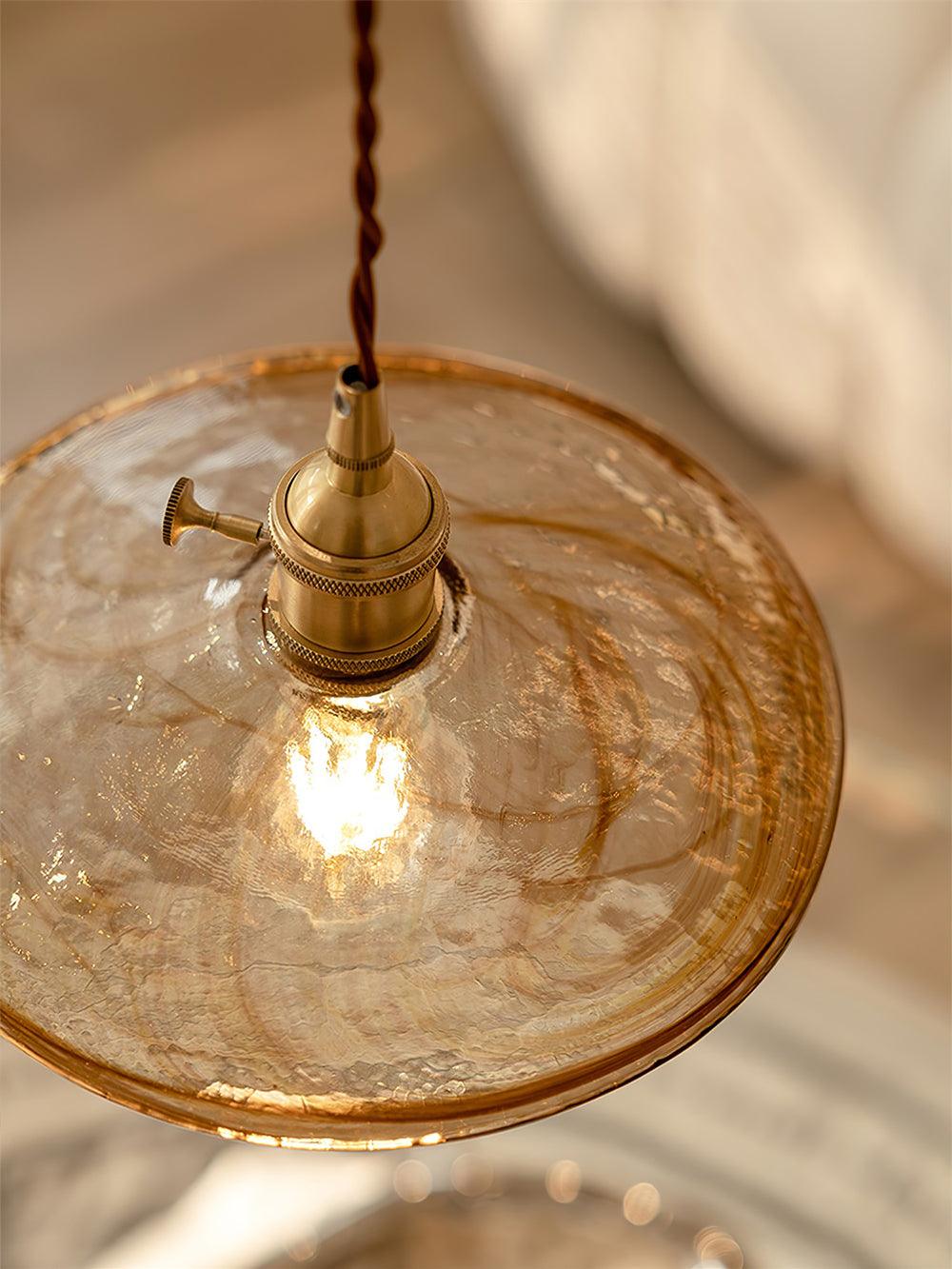 Sage Vintage Glass Pendant Light-Neutral Decor