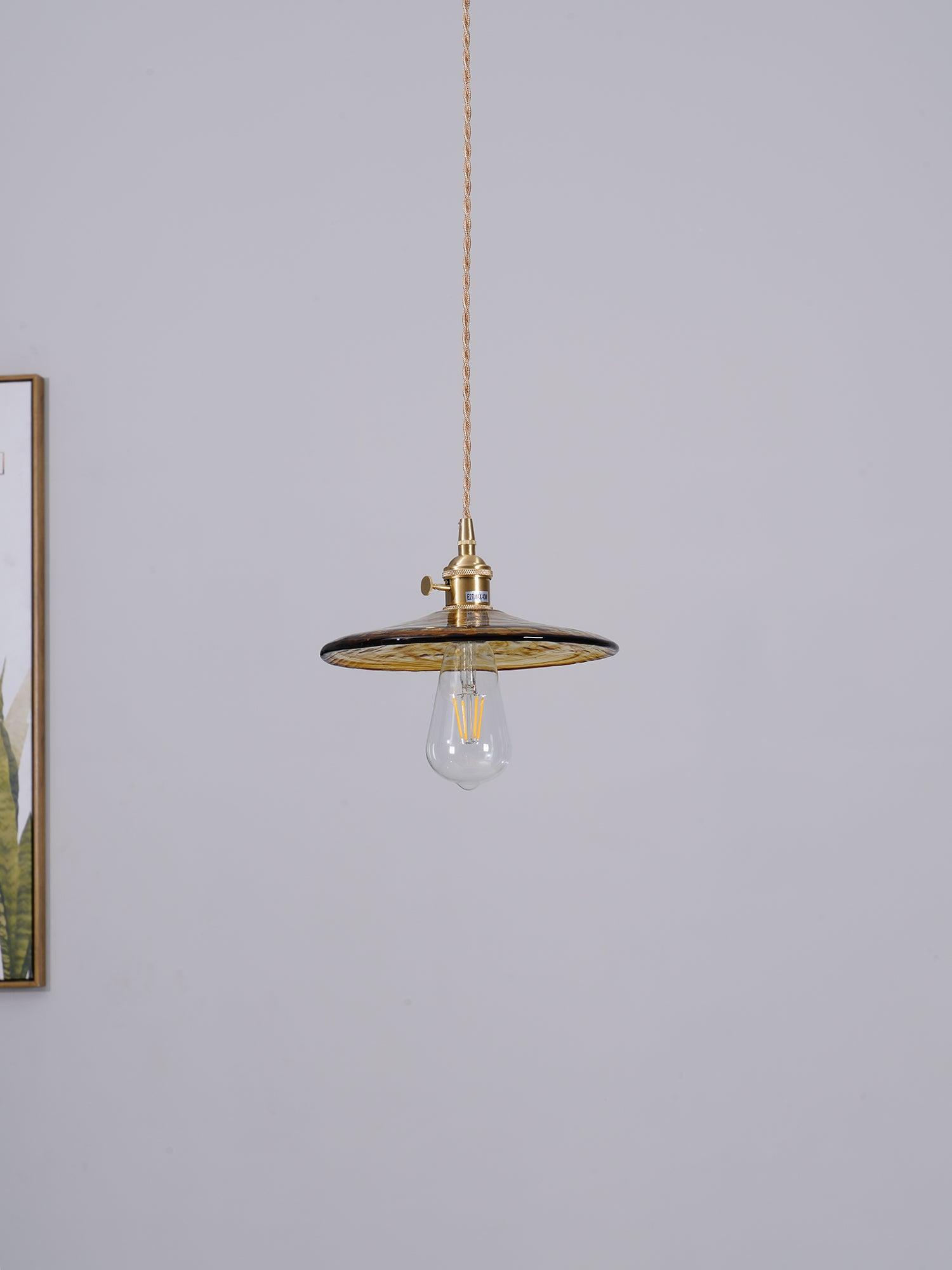 Sage Vintage Glass Pendant Light-Neutral Decor