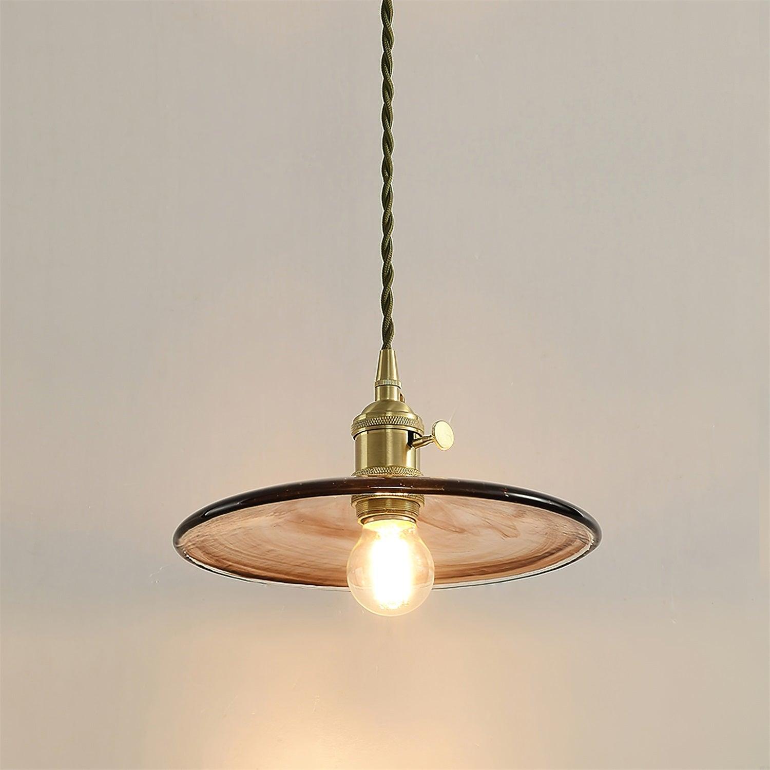 Sage Vintage Glass Pendant Light-Neutral Decor