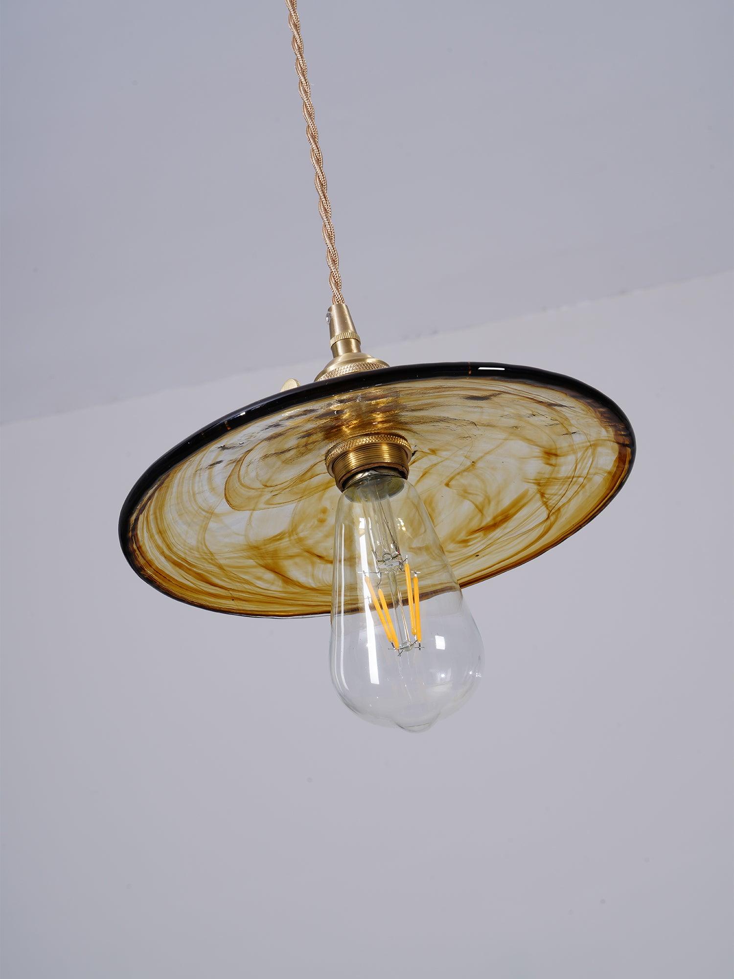 Sage Vintage Glass Pendant Light-Neutral Decor