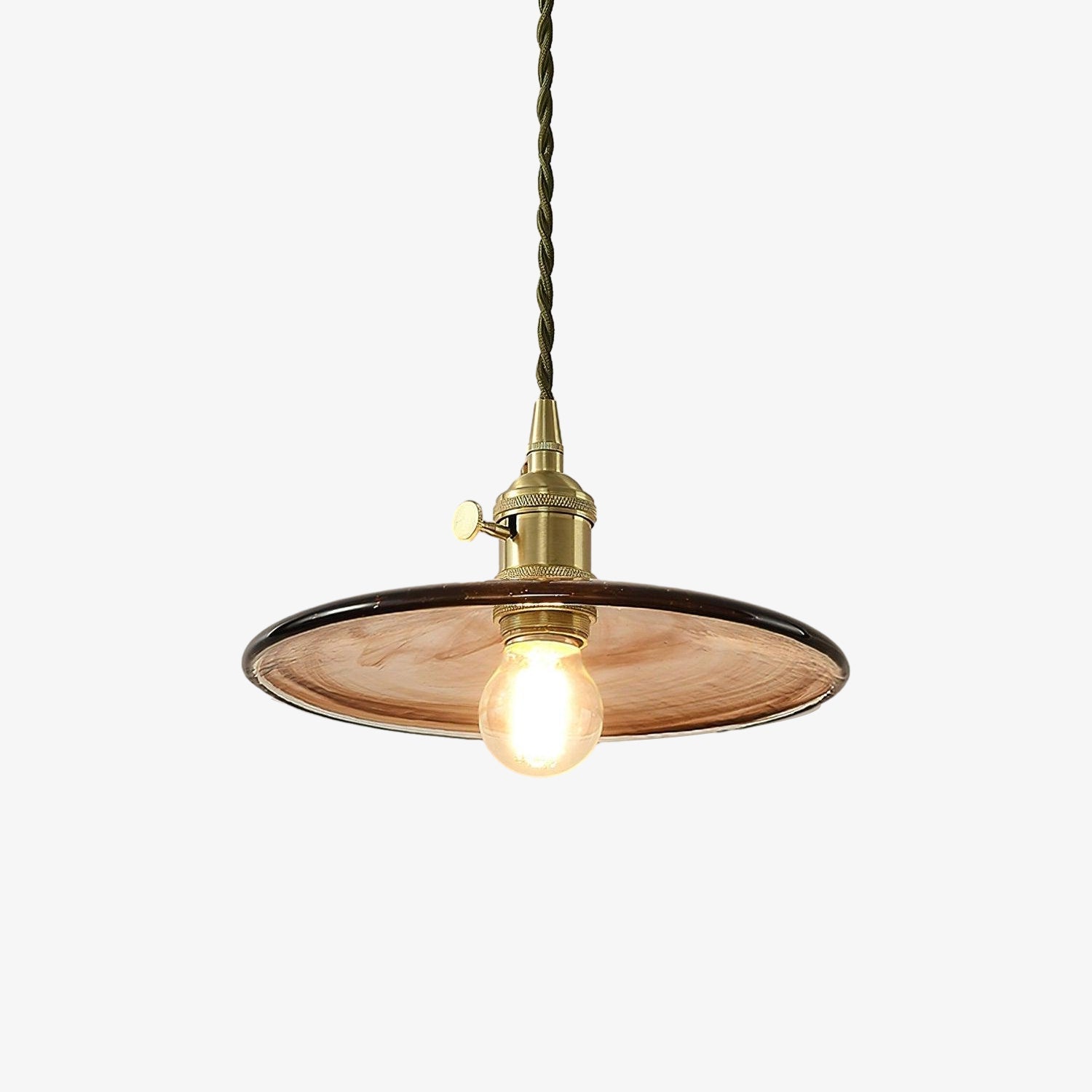 Sage Vintage Glass Pendant Light-Neutral Decor