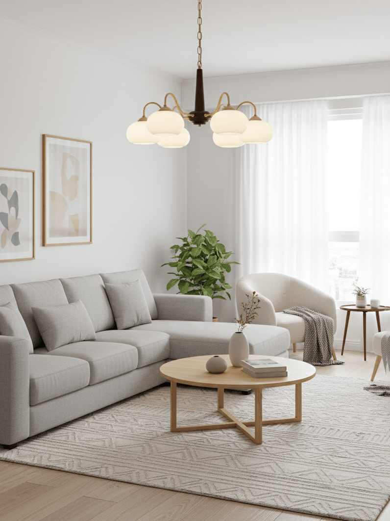 Persimmon Chandelier-Neutral Decor