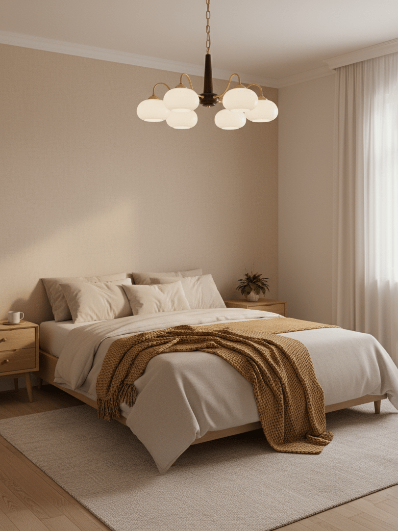 Persimmon Chandelier-Neutral Decor