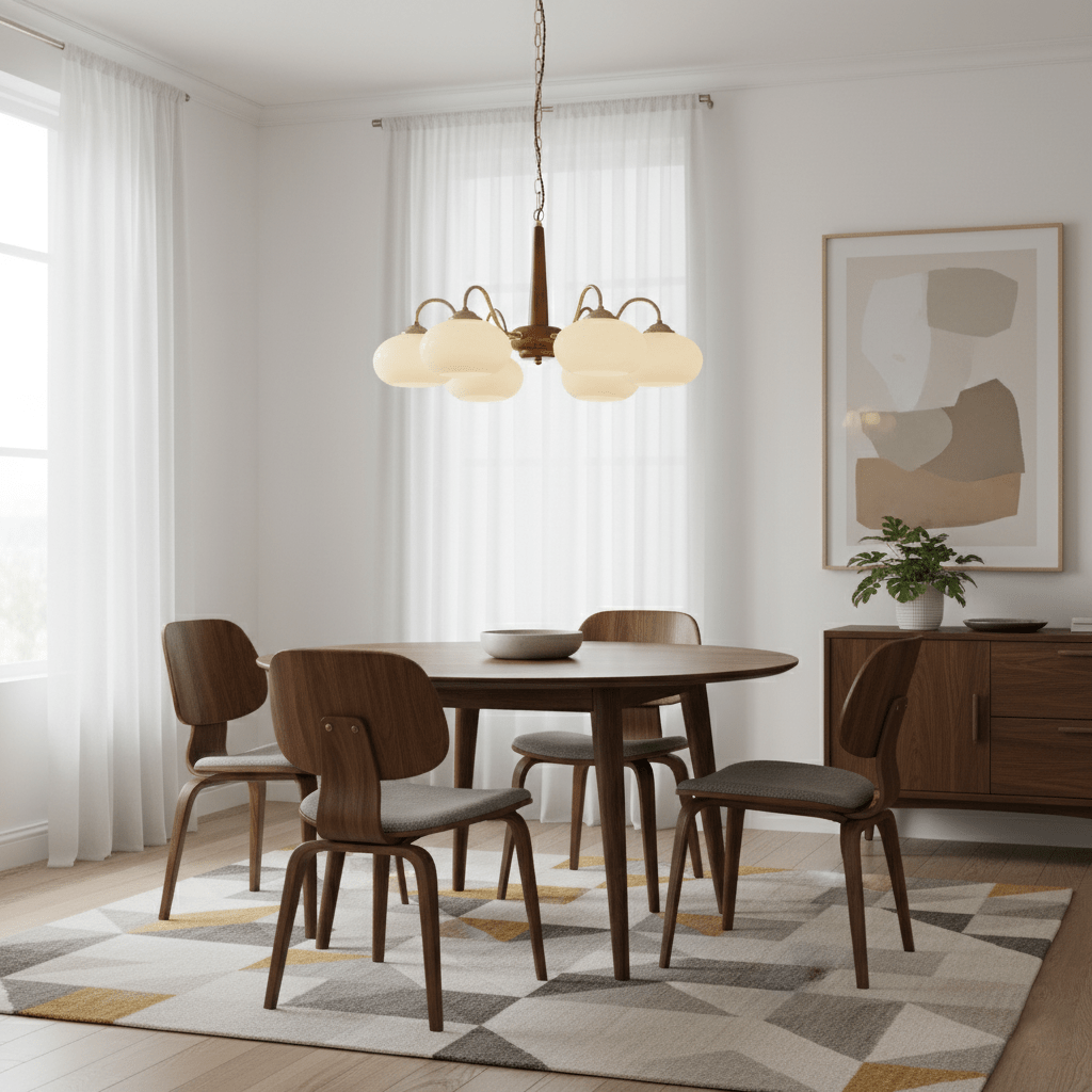 Persimmon Chandelier-Neutral Decor