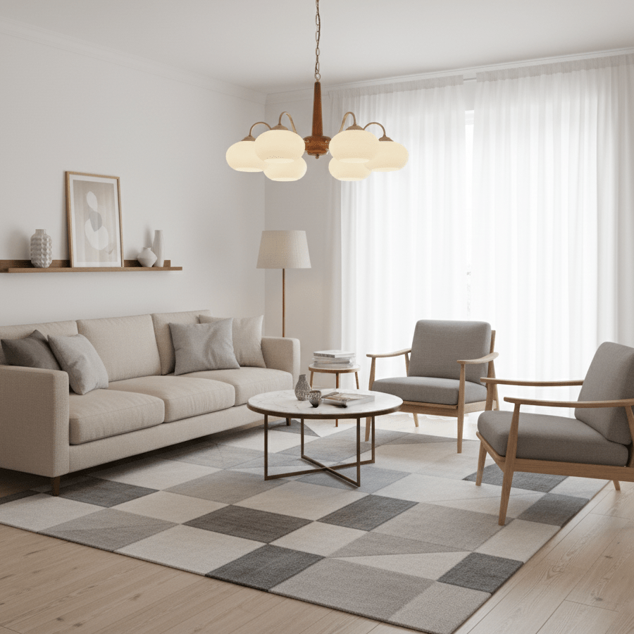 Persimmon Chandelier-Neutral Decor