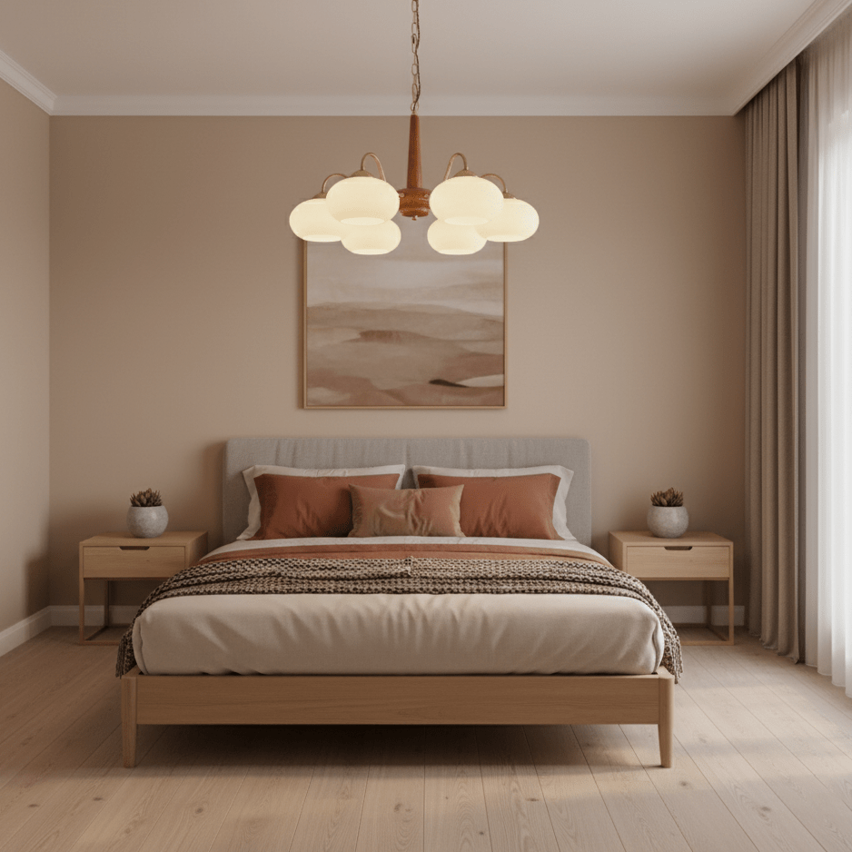 Persimmon Chandelier-Neutral Decor