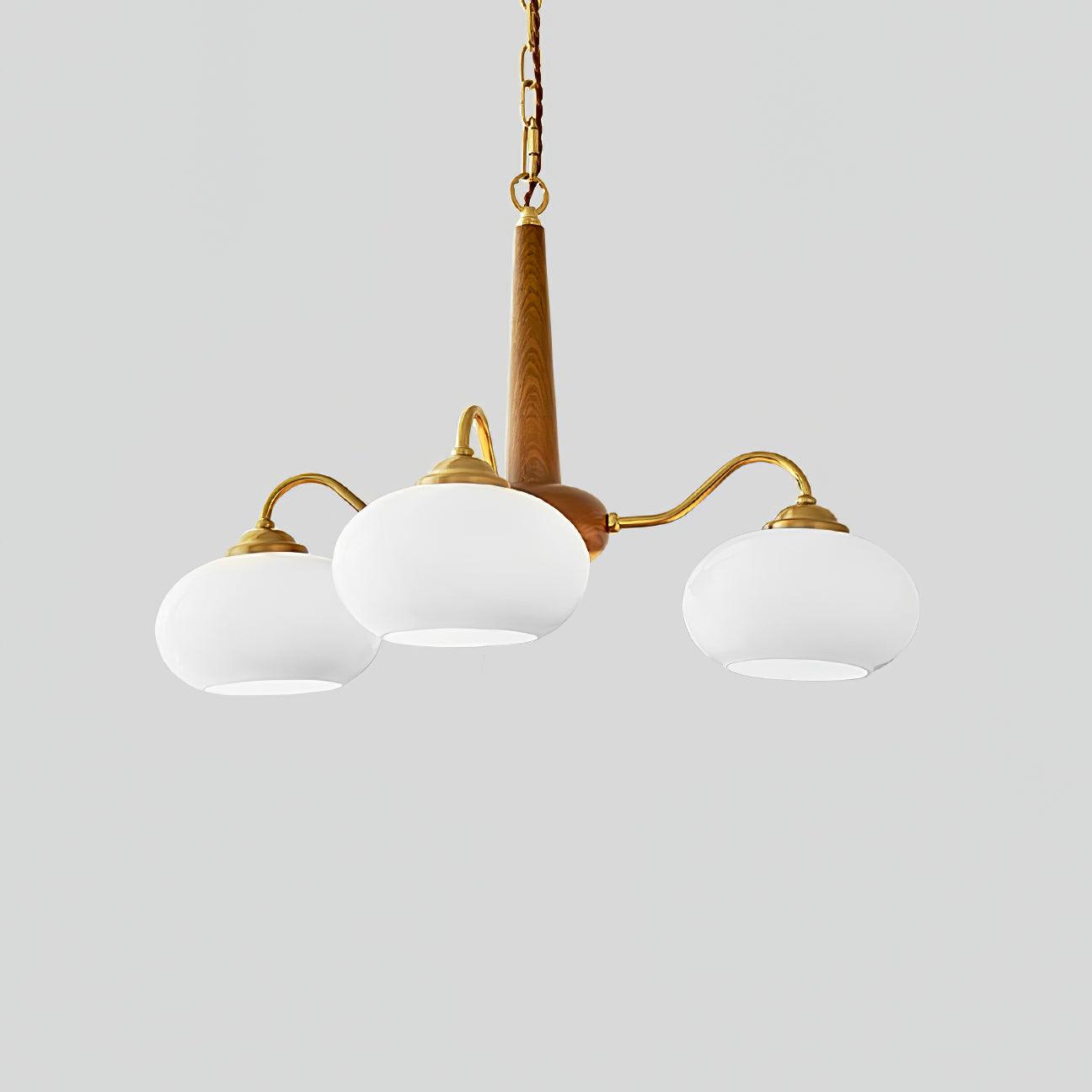 Hali Pendant Lamp Persimmon Brass Glass Elegant-Neutral Decor