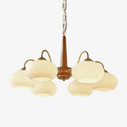 Hali Pendant Lamp Persimmon Brass Glass Elegant-Neutral Decor