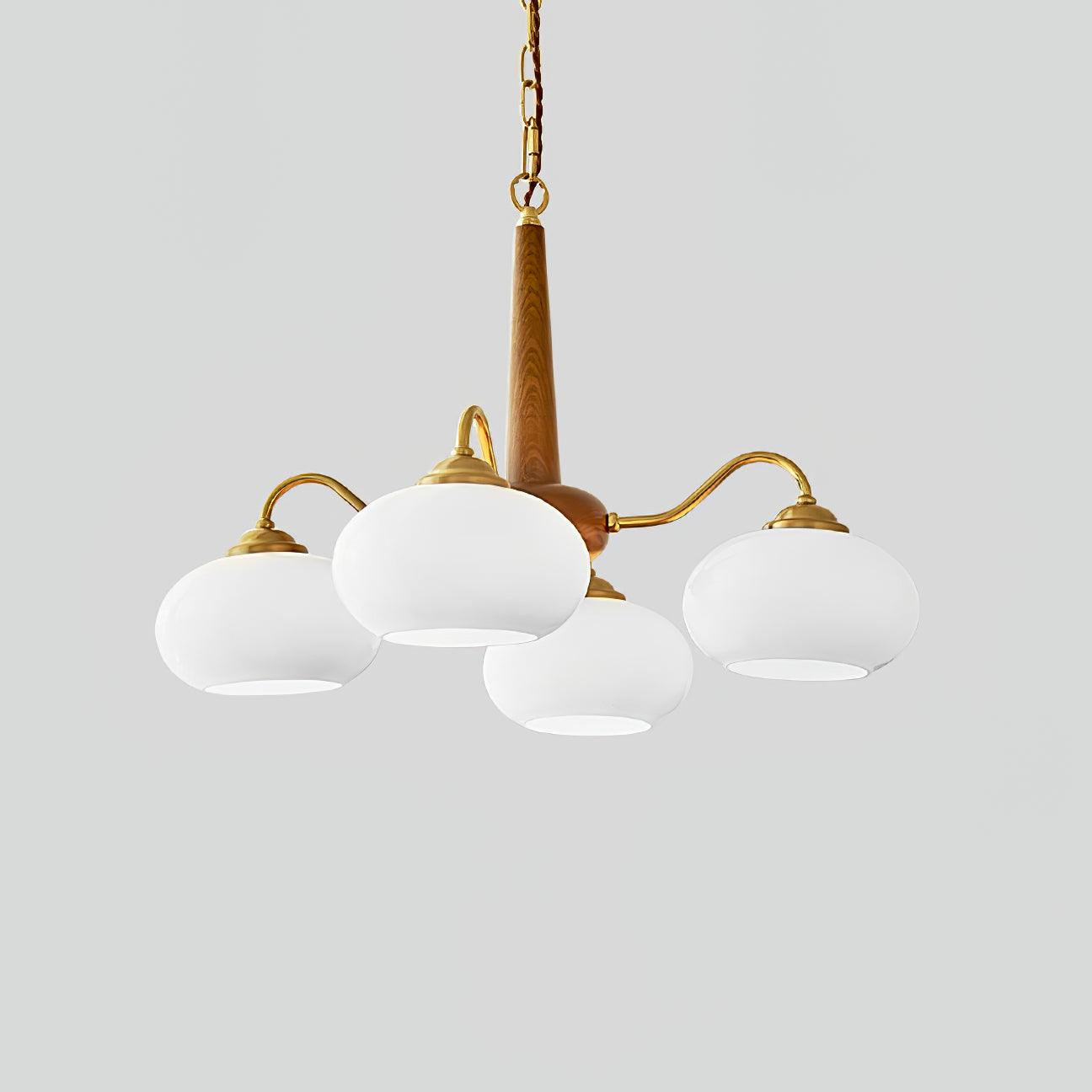 Hali Pendant Lamp Persimmon Brass Glass Elegant-Neutral Decor