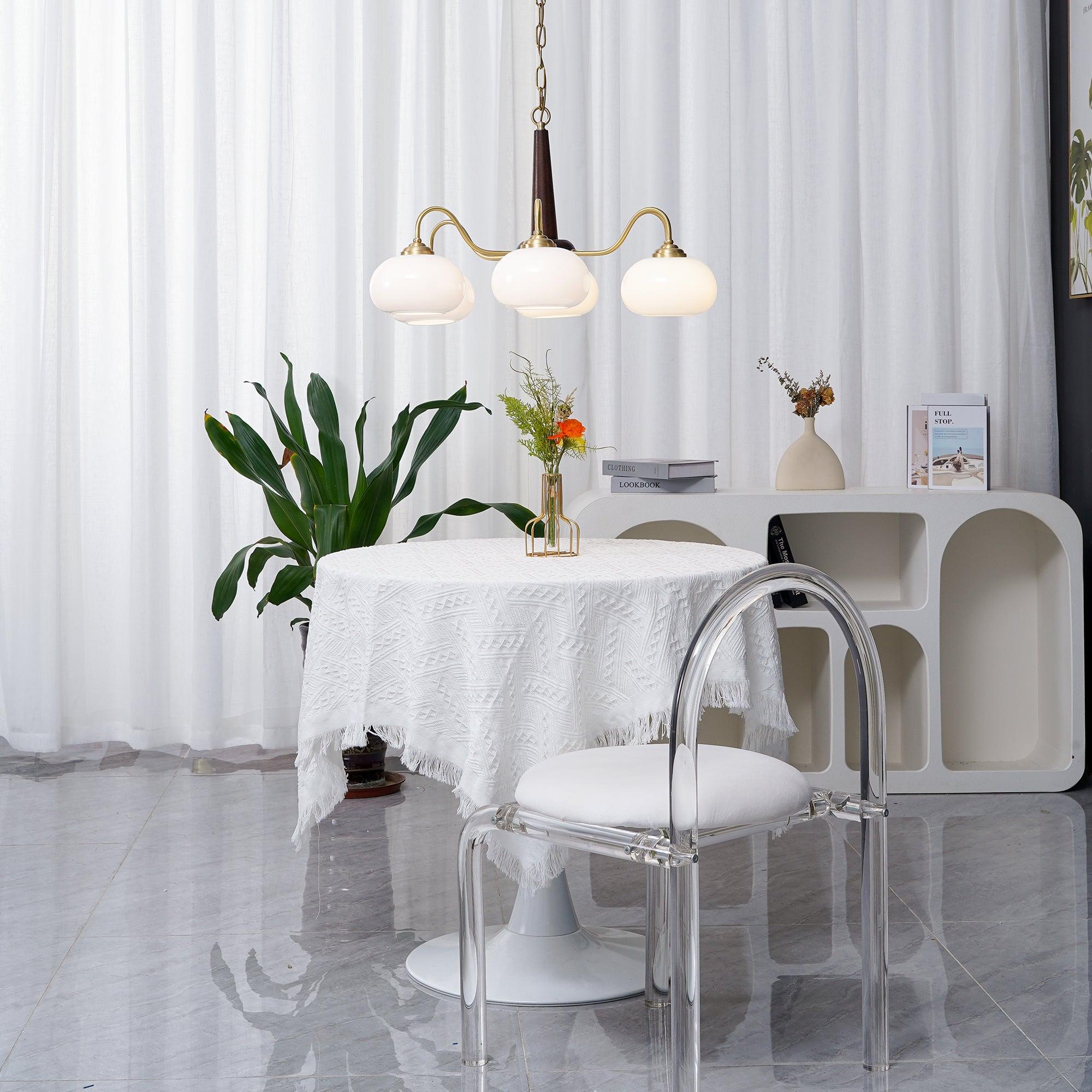 Hali Pendant Lamp Persimmon Brass Glass Elegant-Neutral Decor