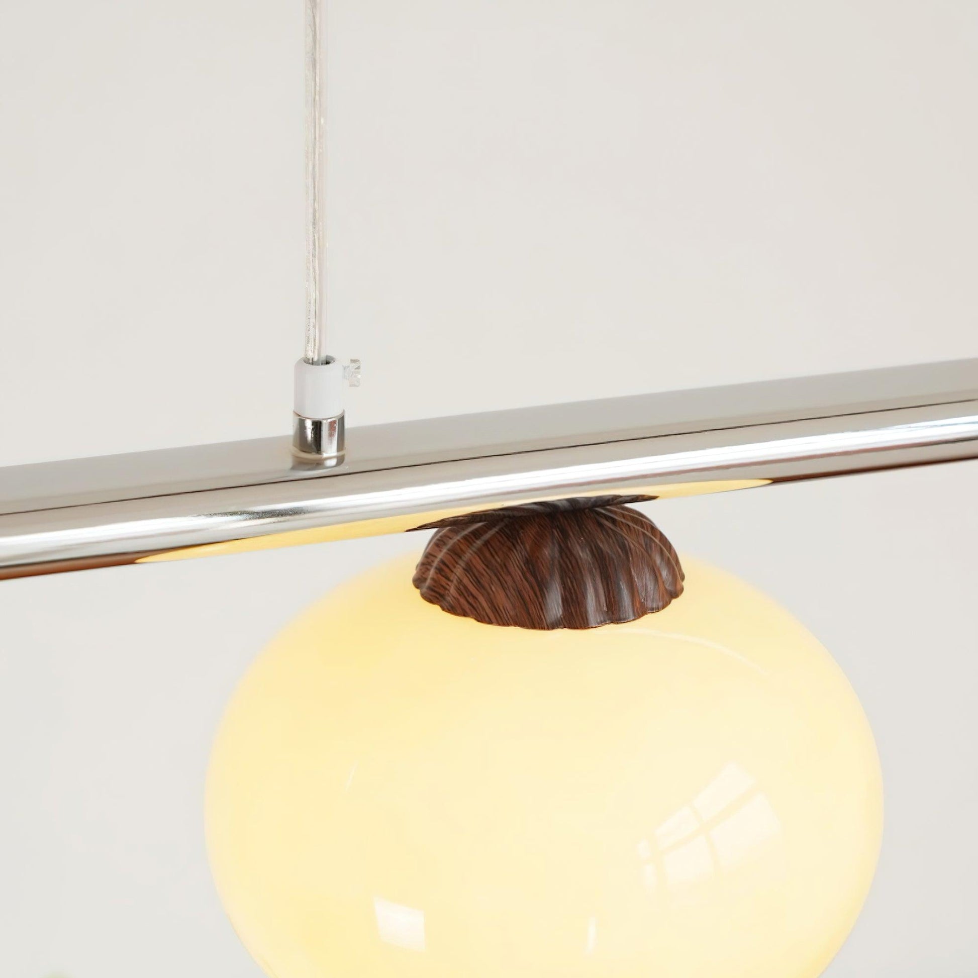Eixu Chandelier Linear Glass Persimmon Shades-Neutral Decor