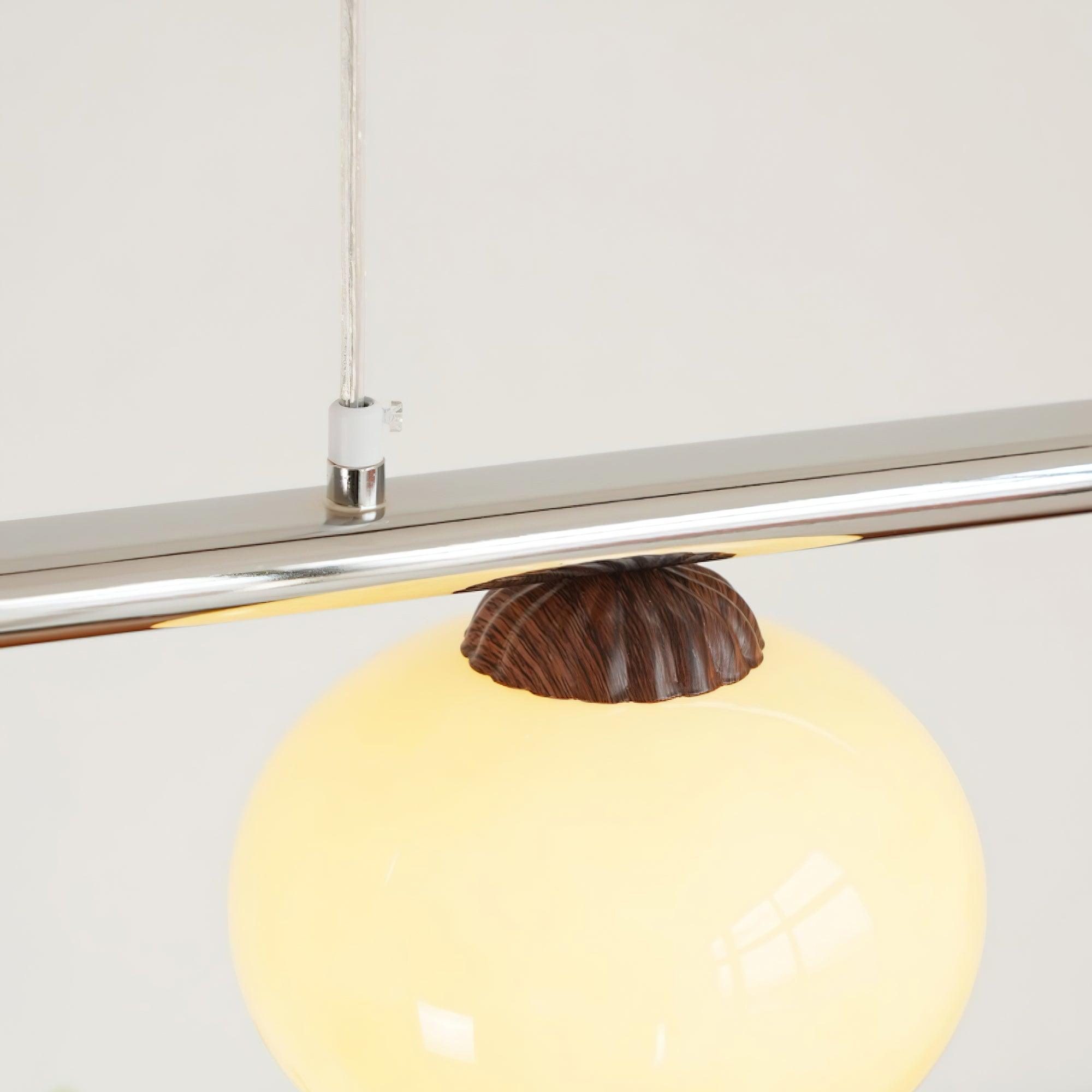 Eixu Chandelier Linear Glass Persimmon Shades-Neutral Decor