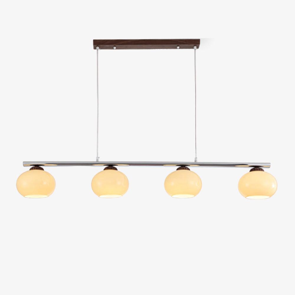 Eixu Chandelier Linear Glass Persimmon Shades-Neutral Decor