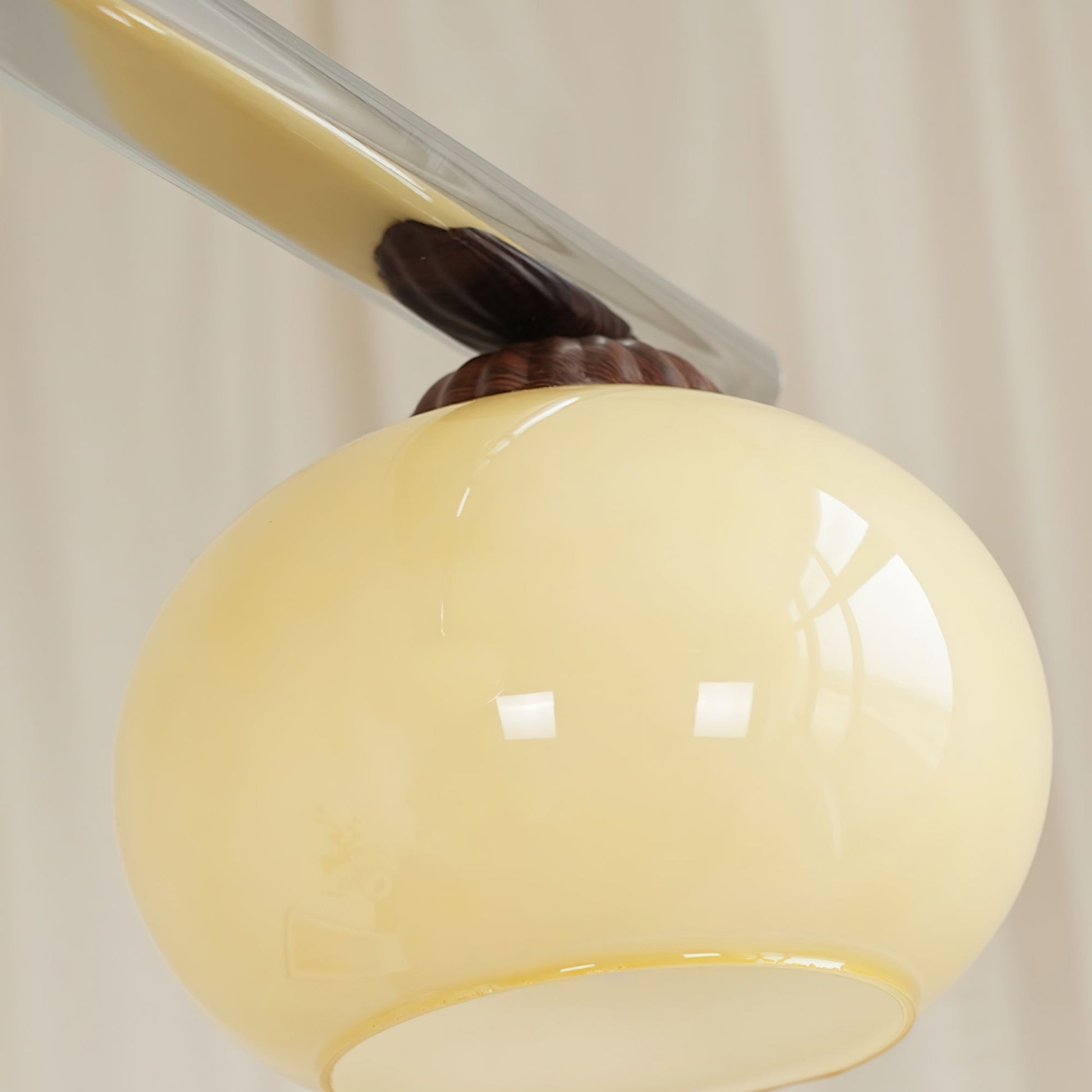 Eixu Chandelier Linear Glass Persimmon Shades-Neutral Decor