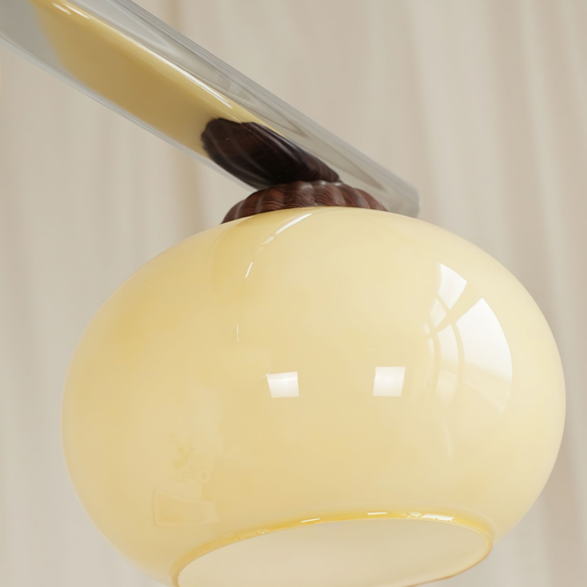 Eixu Chandelier Linear Glass Persimmon Shades-Neutral Decor