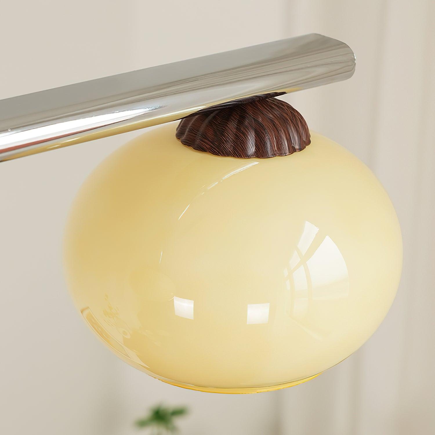 Eixu Chandelier Linear Glass Persimmon Shades-Neutral Decor
