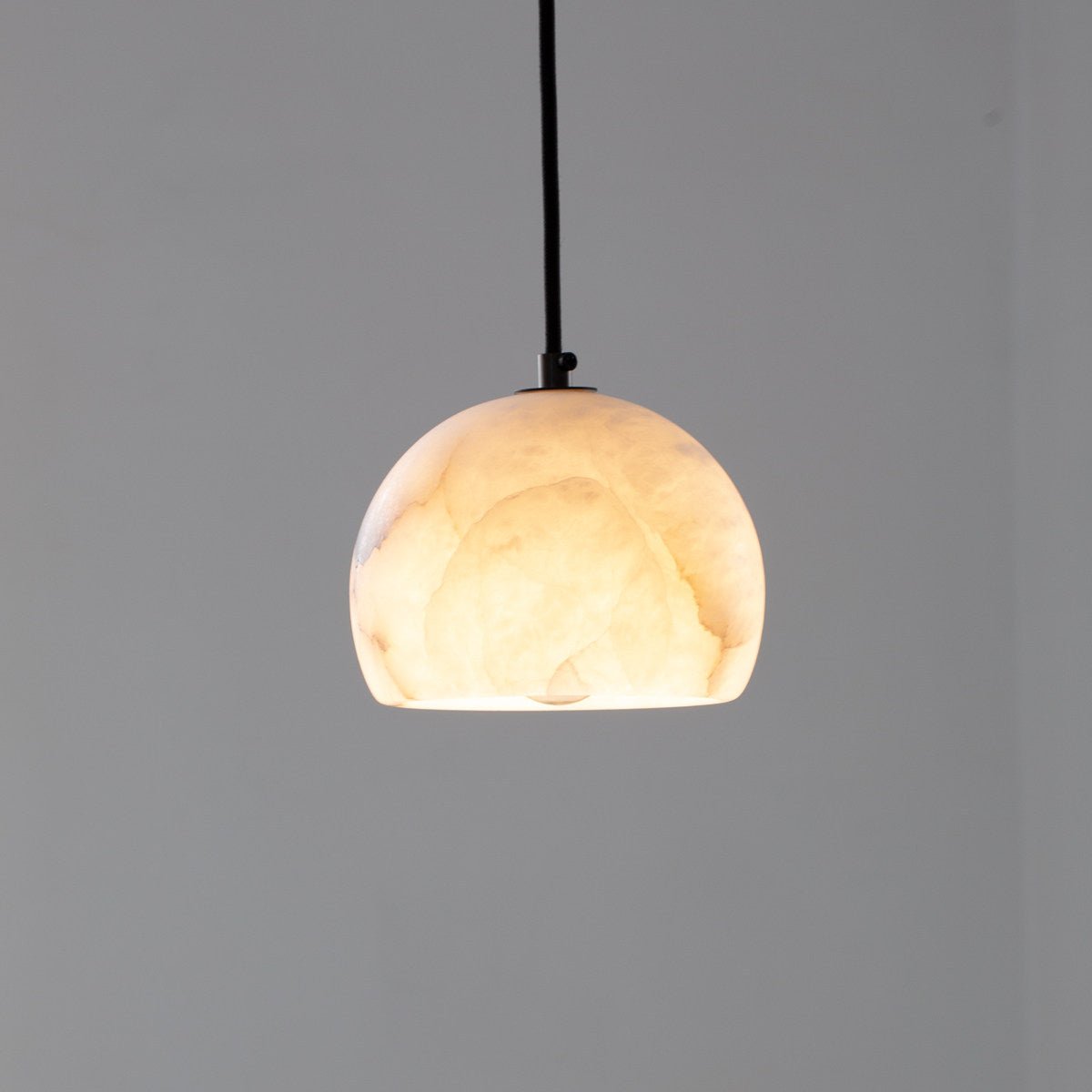 Petal Alabaster Dome Staircase Chandelier-Neutral Decor