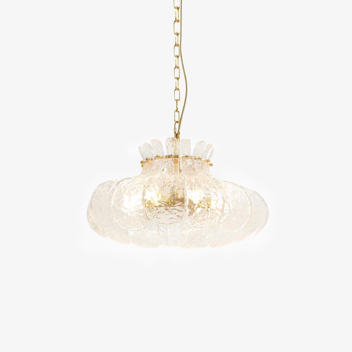 Ariv Brass & Glass Glam Pendant Light-Neutral Decor