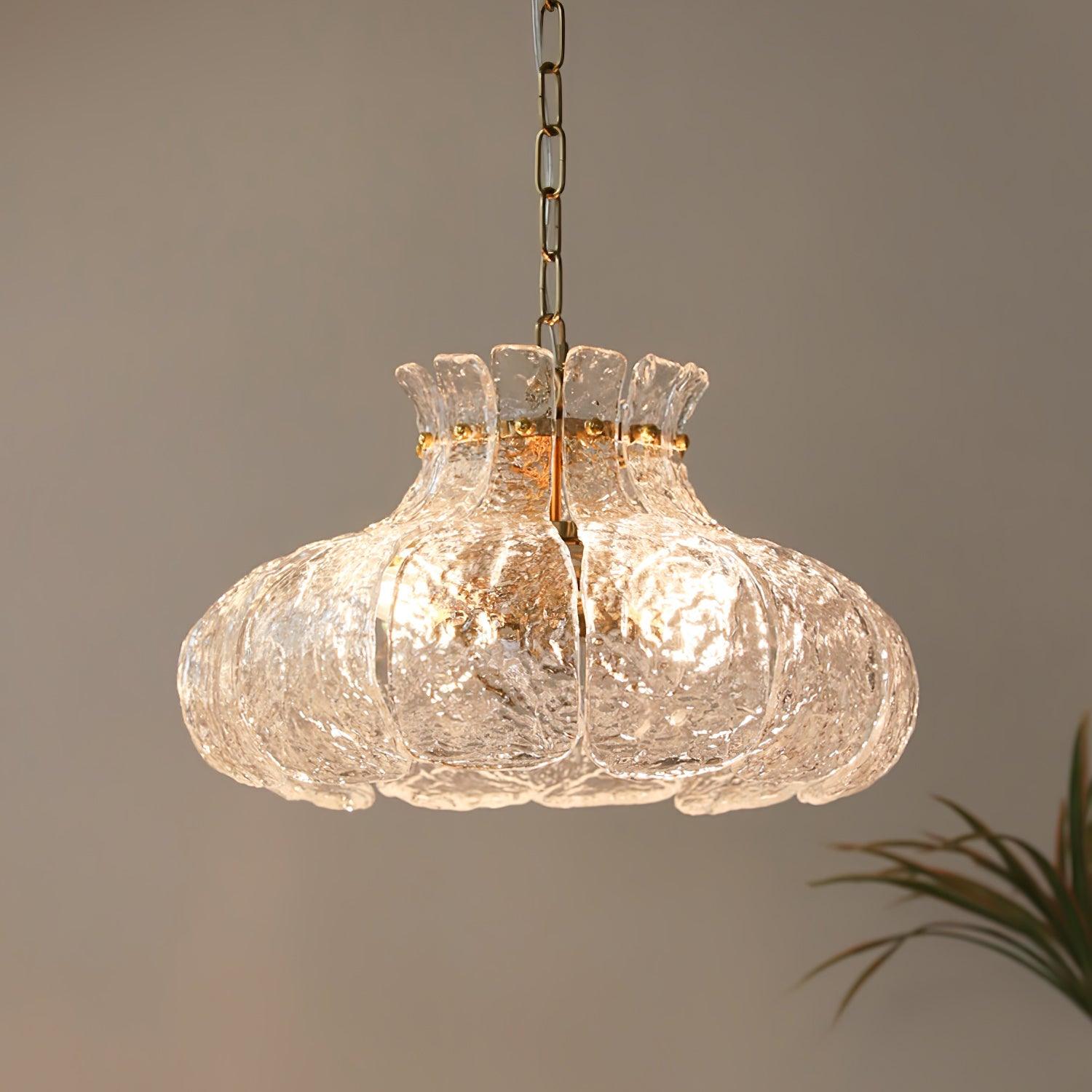 Ariv Brass & Glass Glam Pendant Light-Neutral Decor