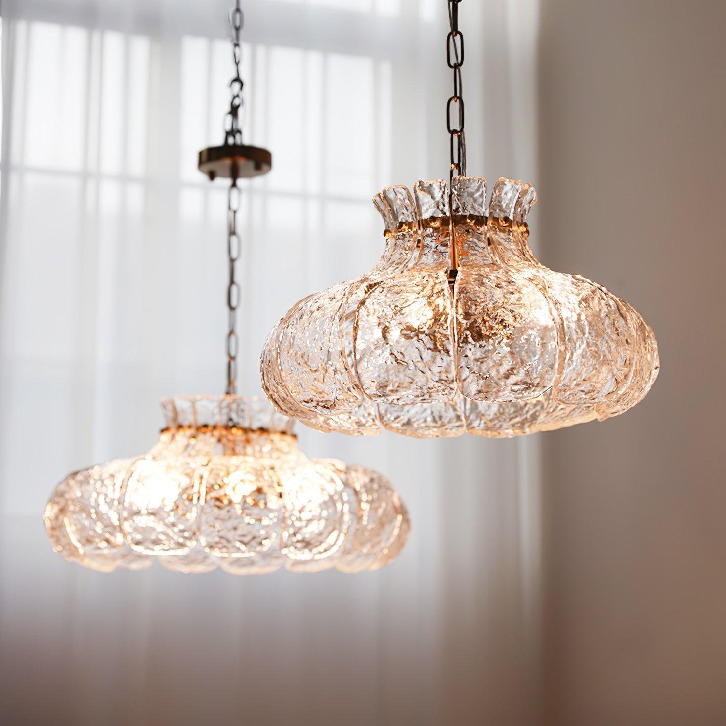 Ariv Brass & Glass Glam Pendant Light-Neutral Decor