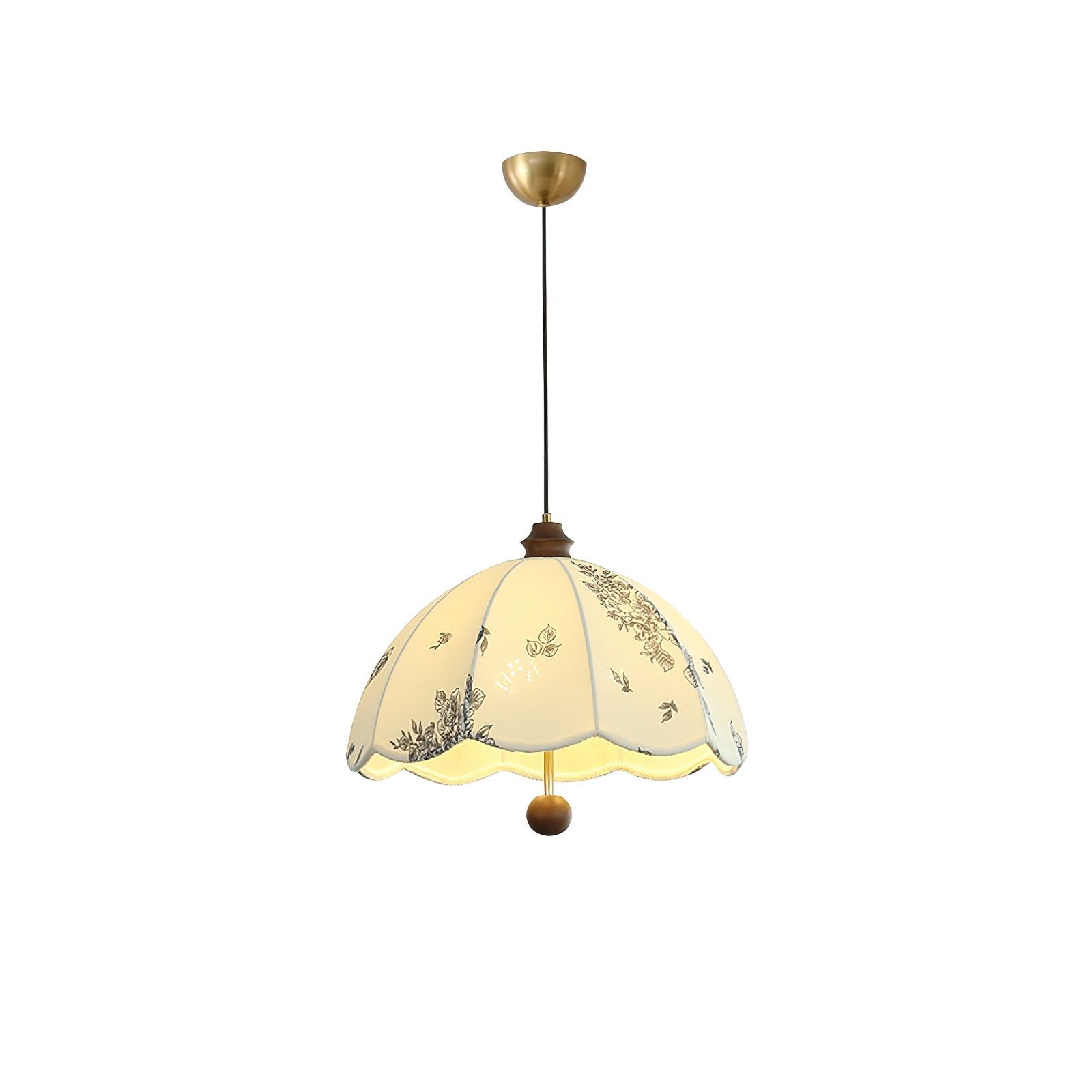 Vevenir Petal Whisper Wood Fabric Pendant Lamp-Neutral Decor