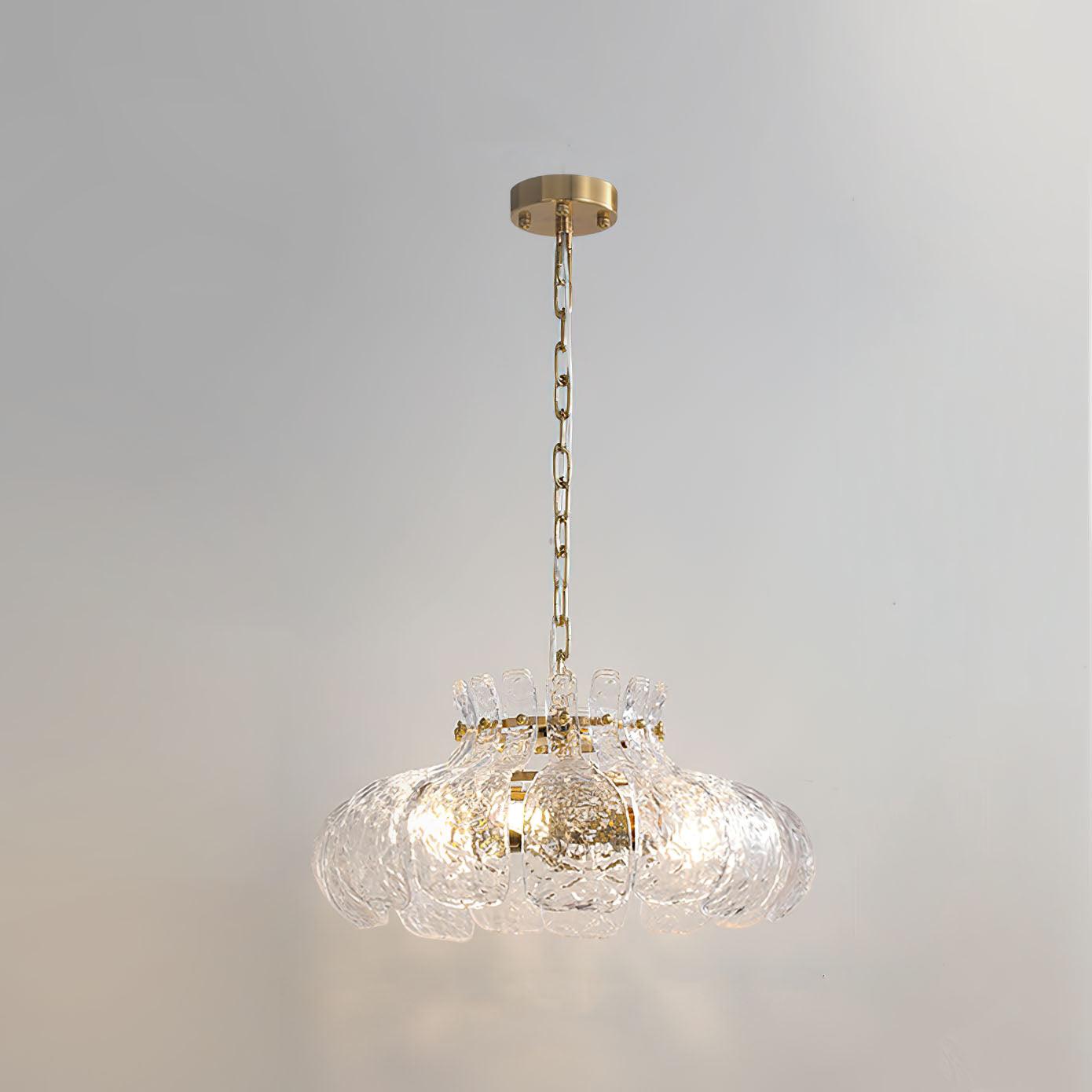 Ariv Brass & Glass Glam Pendant Light-Neutral Decor
