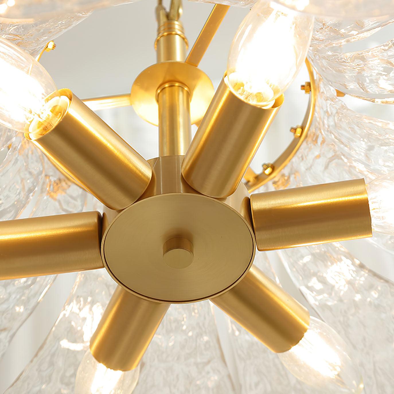 Ariv Brass & Glass Glam Pendant Light-Neutral Decor