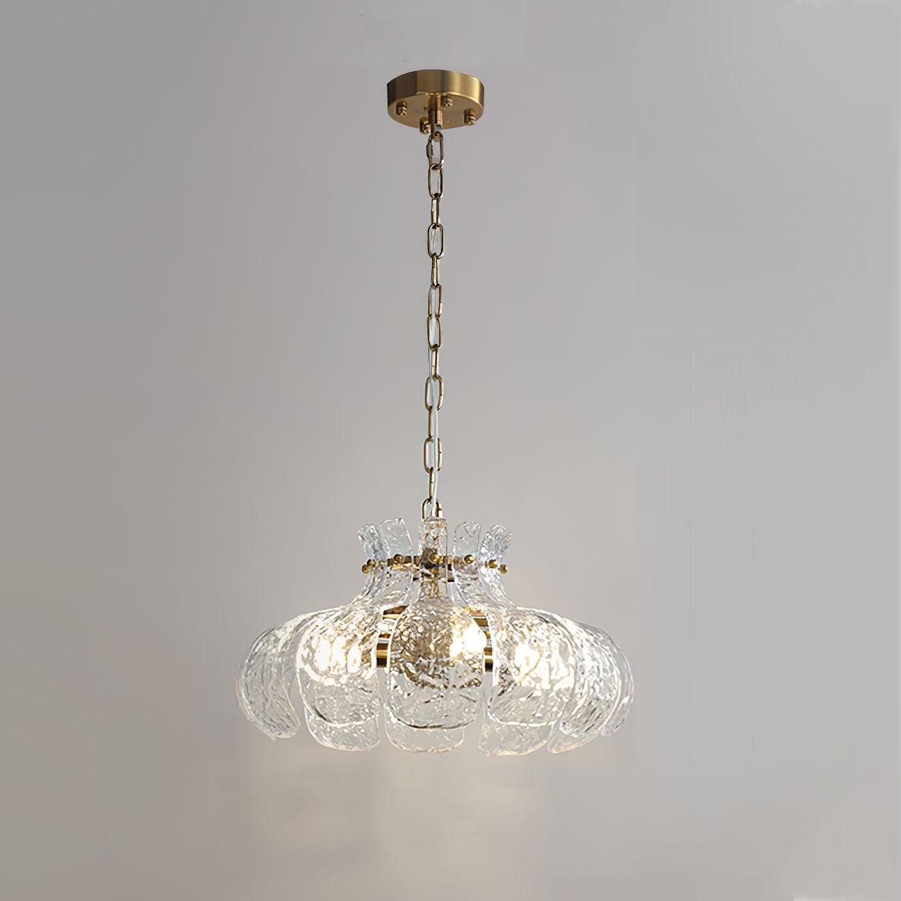 Ariv Brass & Glass Glam Pendant Light-Neutral Decor
