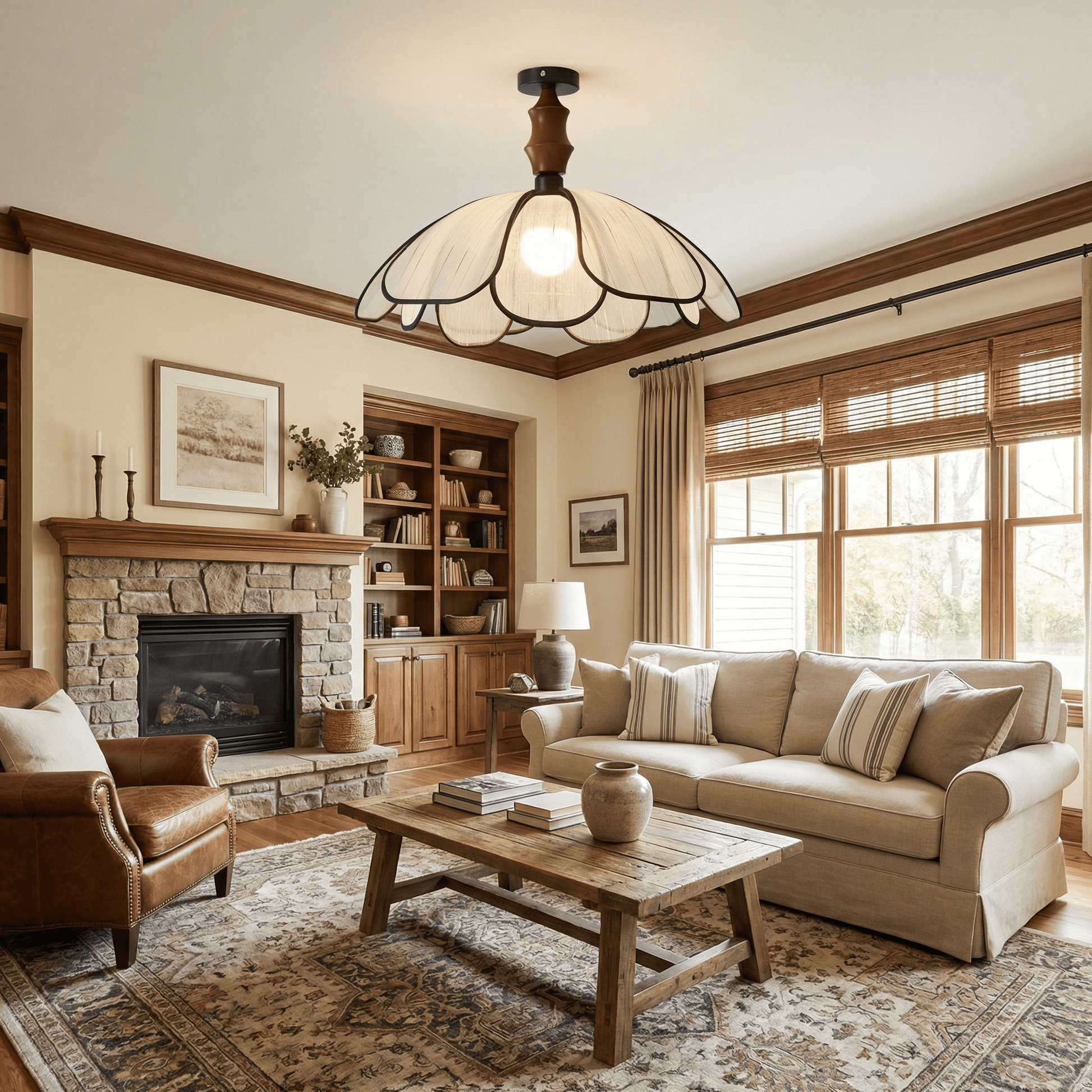 Petaline Whisper Ceiling Lamp-Neutral Decor