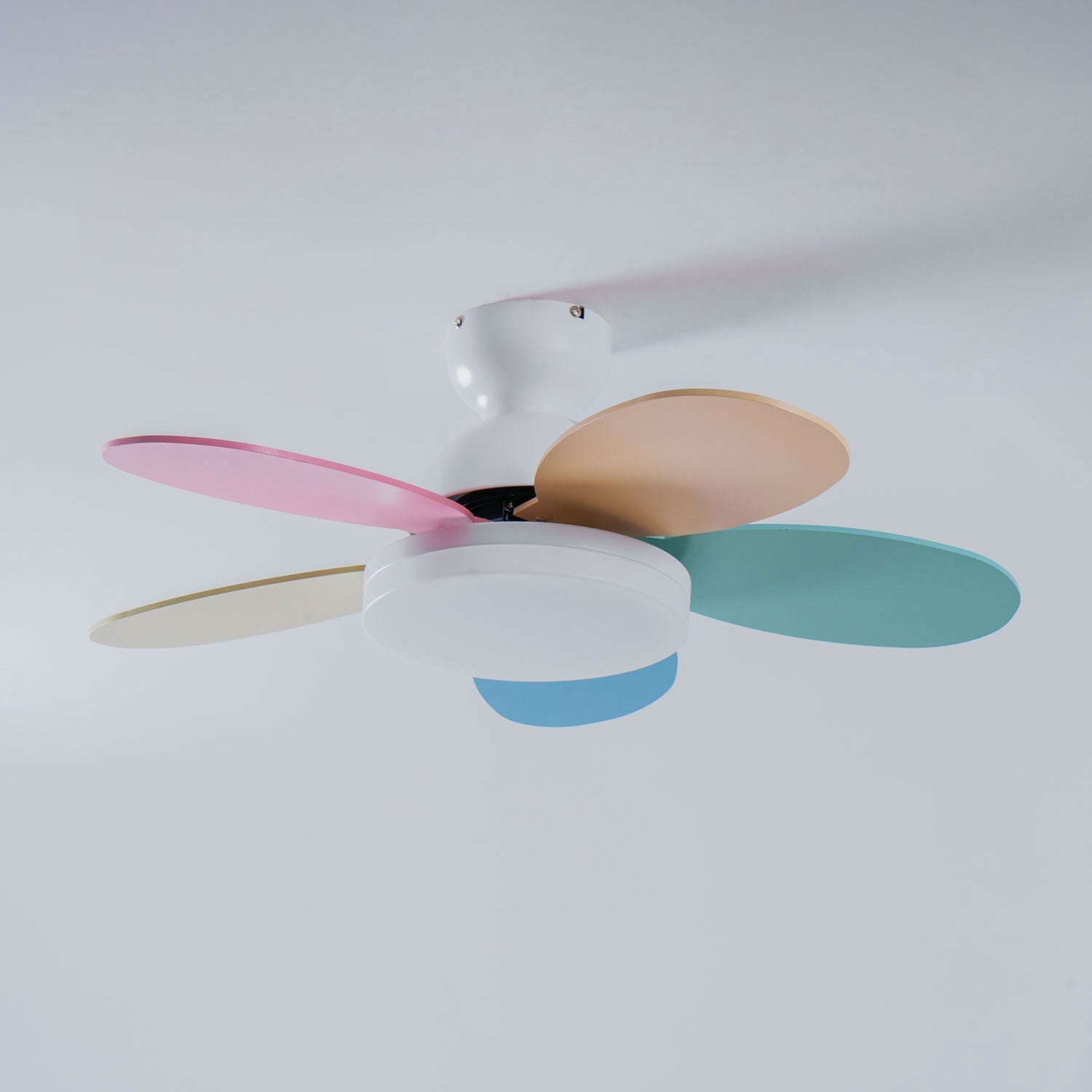 Liora Colorful Glass Kids Ceiling Fan Light-Neutral Decor