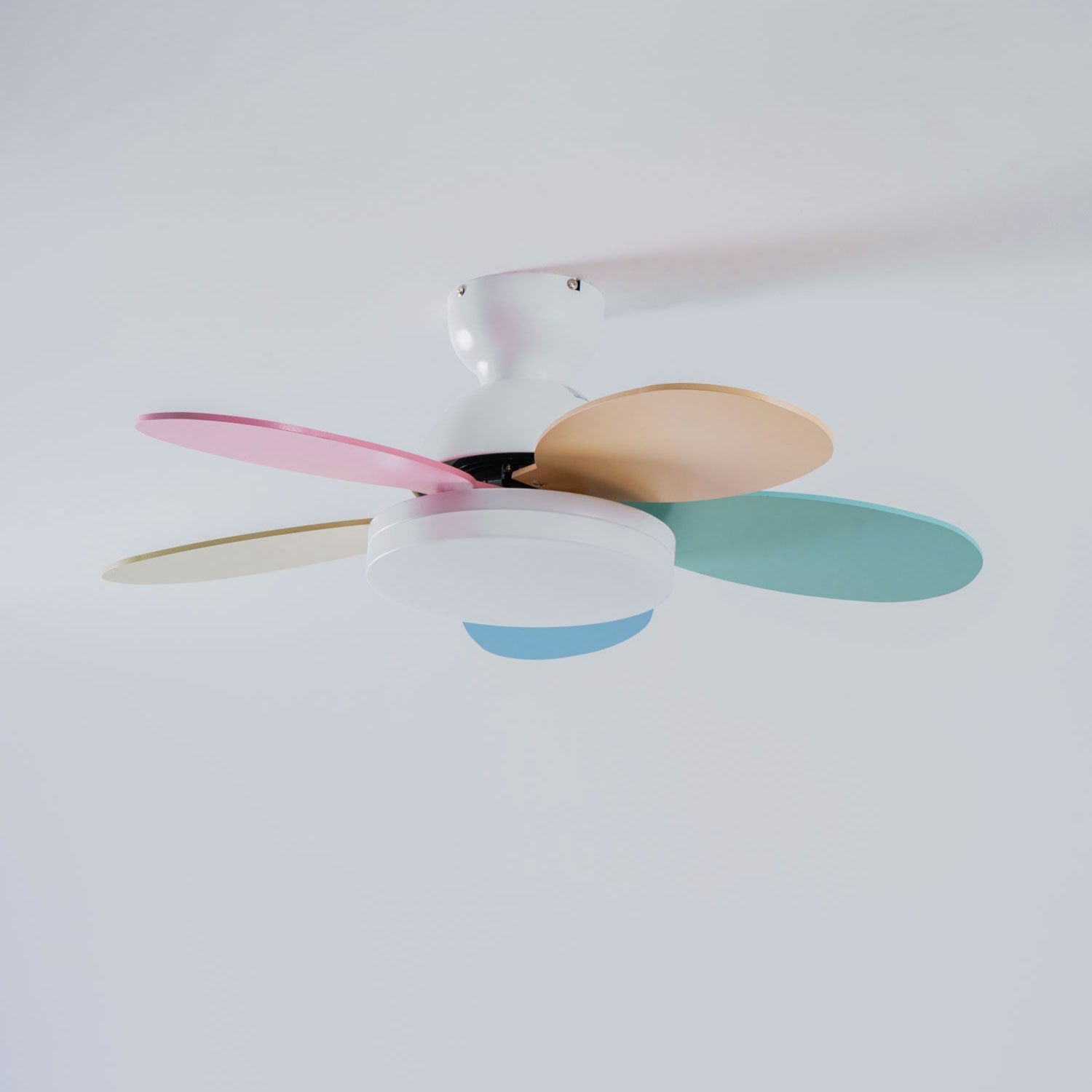 Liora Colorful Glass Kids Ceiling Fan Light-Neutral Decor