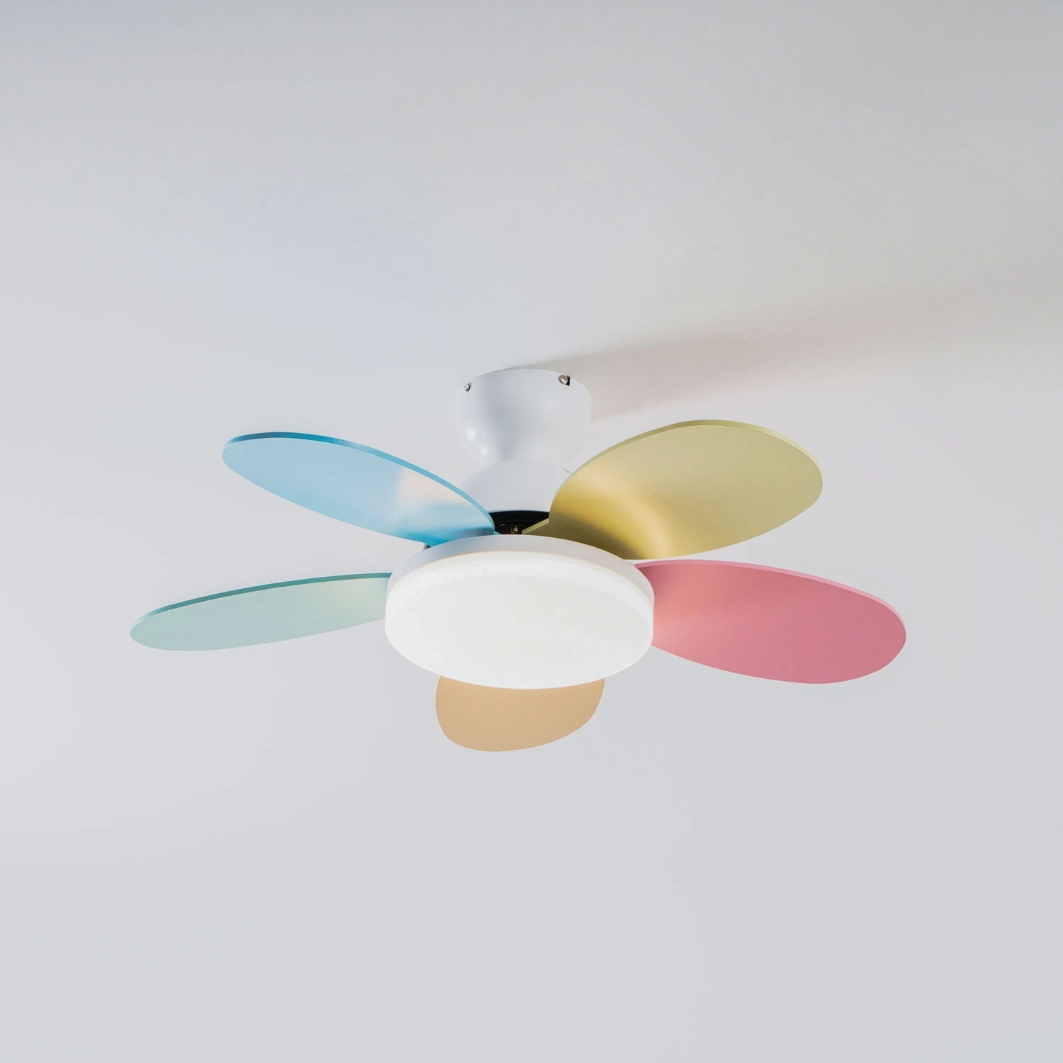 Liora Colorful Glass Kids Ceiling Fan Light-Neutral Decor