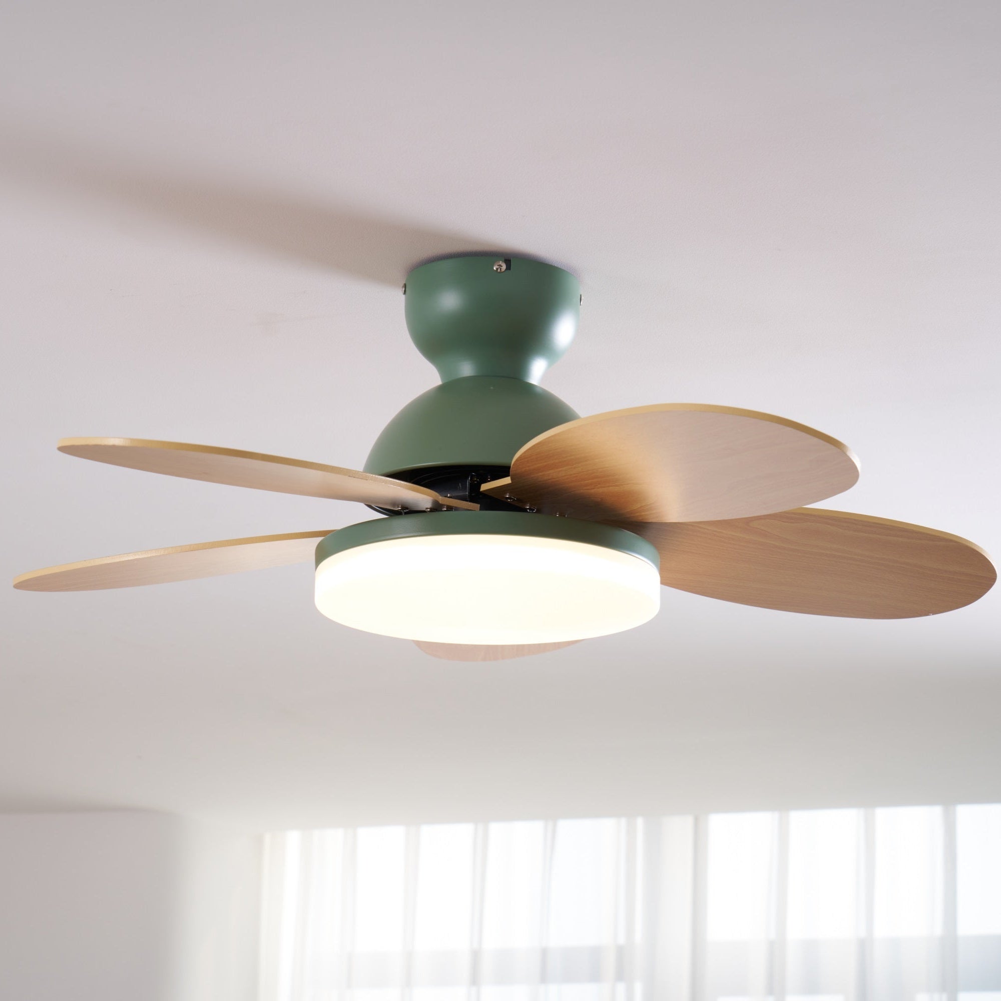 Liora Colorful Glass Kids Ceiling Fan Light-Neutral Decor