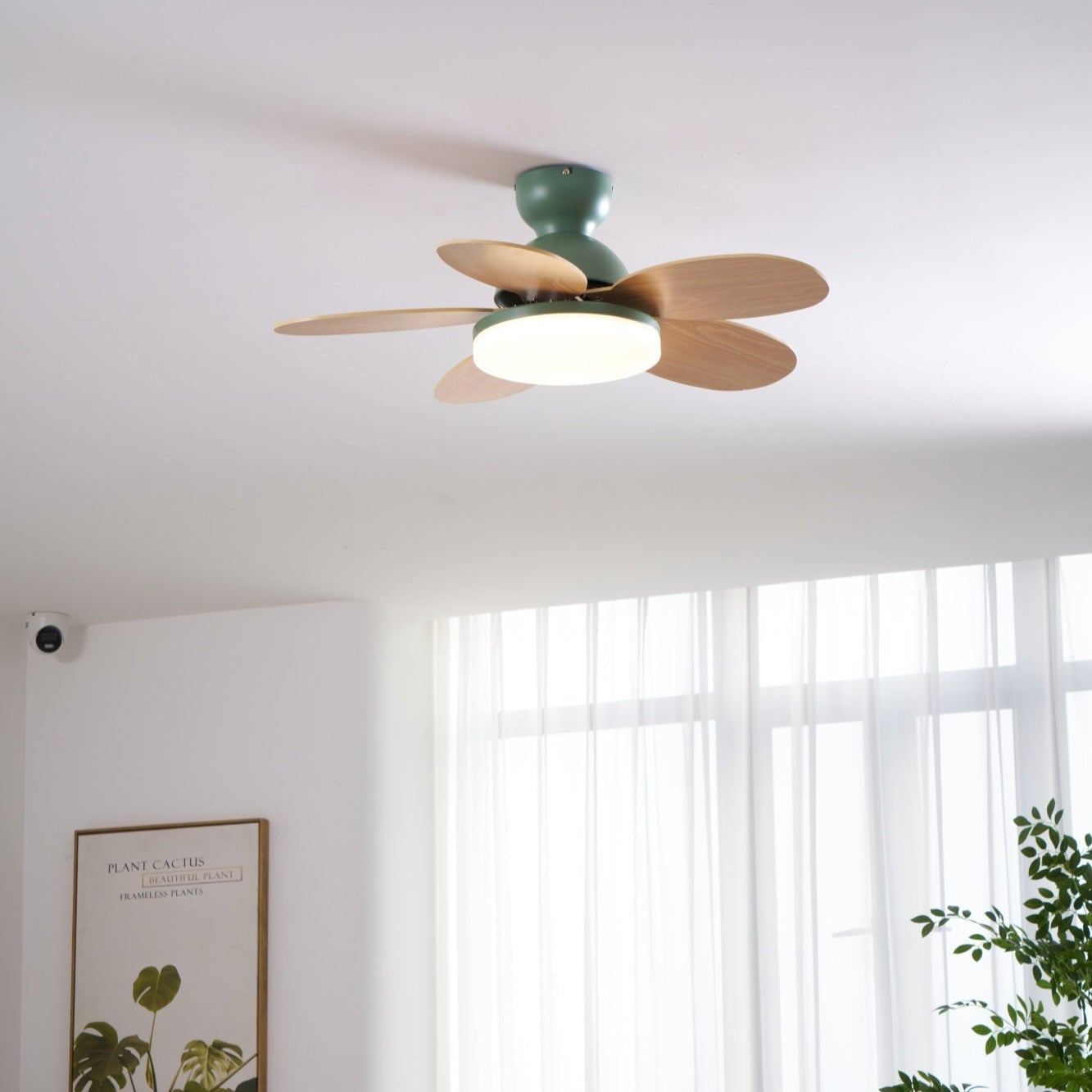 Liora Colorful Glass Kids Ceiling Fan Light-Neutral Decor