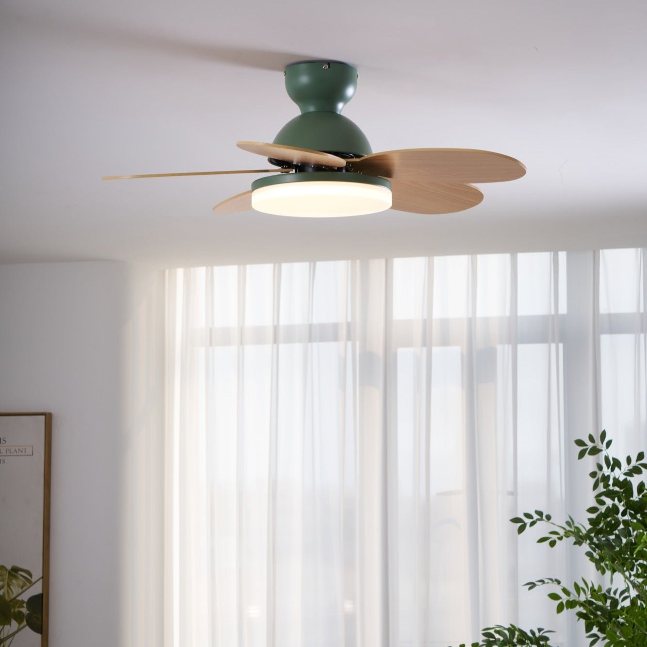 Liora Colorful Glass Kids Ceiling Fan Light-Neutral Decor