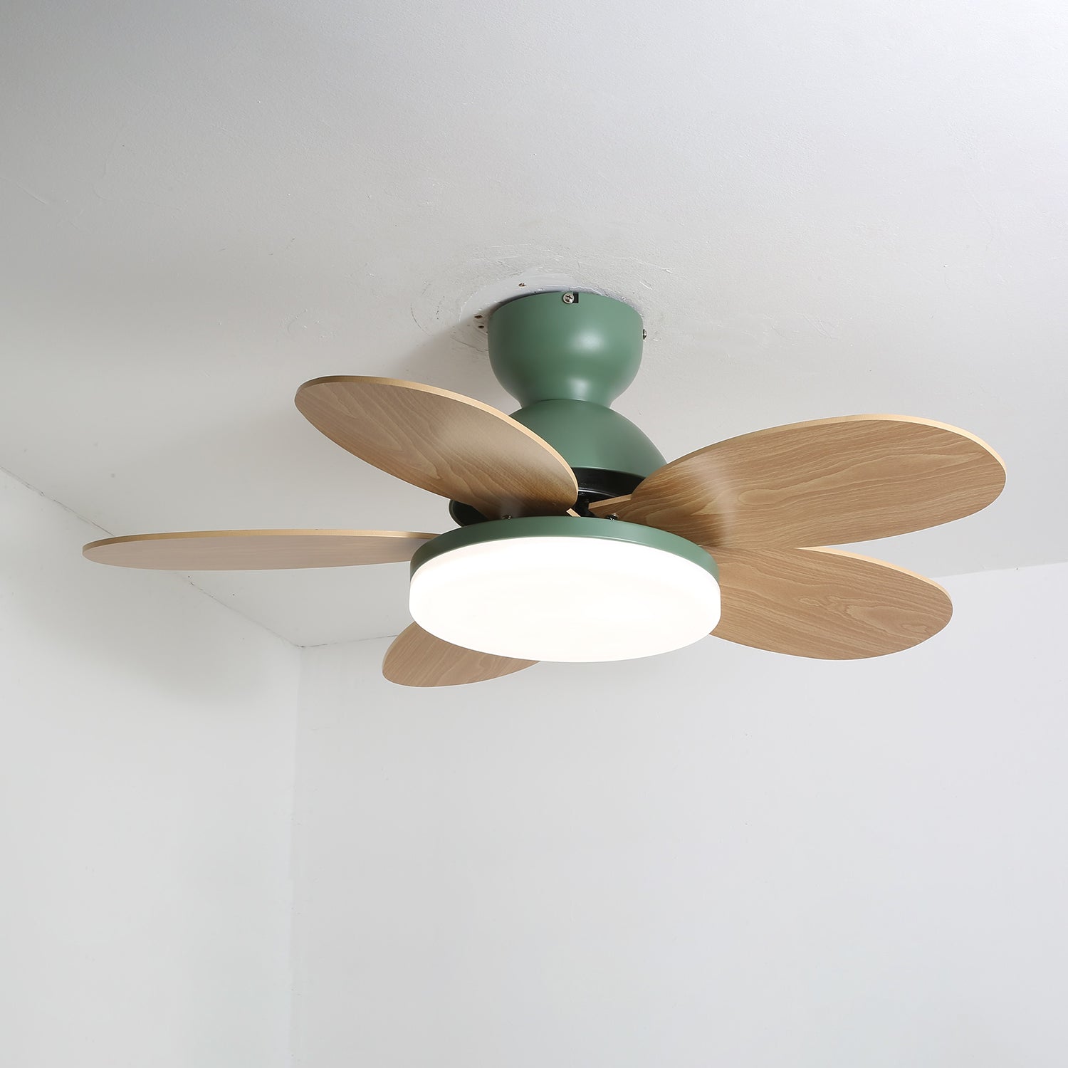 Liora Colorful Glass Kids Ceiling Fan Light-Neutral Decor
