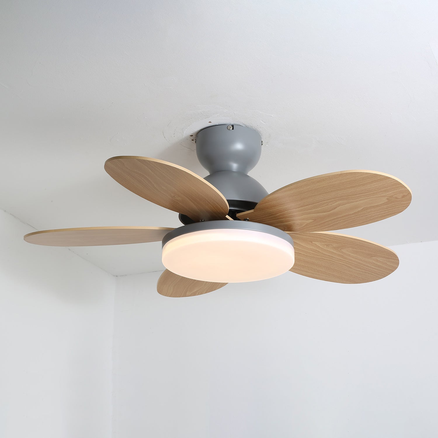 Liora Colorful Glass Kids Ceiling Fan Light-Neutral Decor