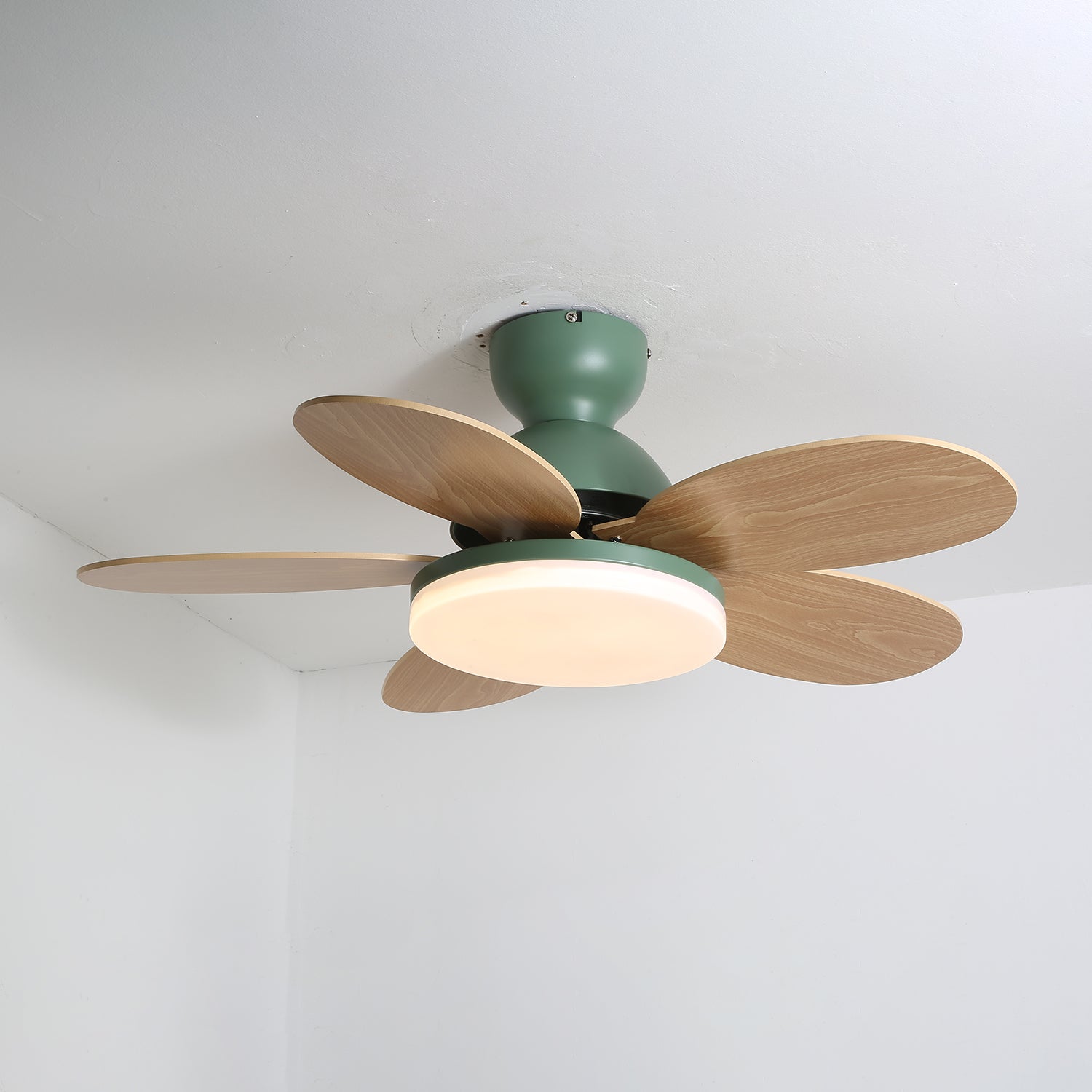 Liora Colorful Glass Kids Ceiling Fan Light-Neutral Decor
