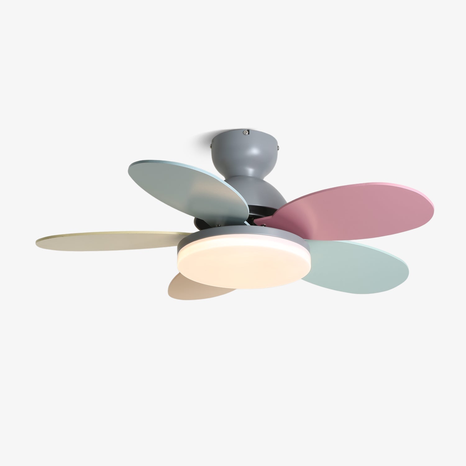 Liora Colorful Glass Kids Ceiling Fan Light-Neutral Decor