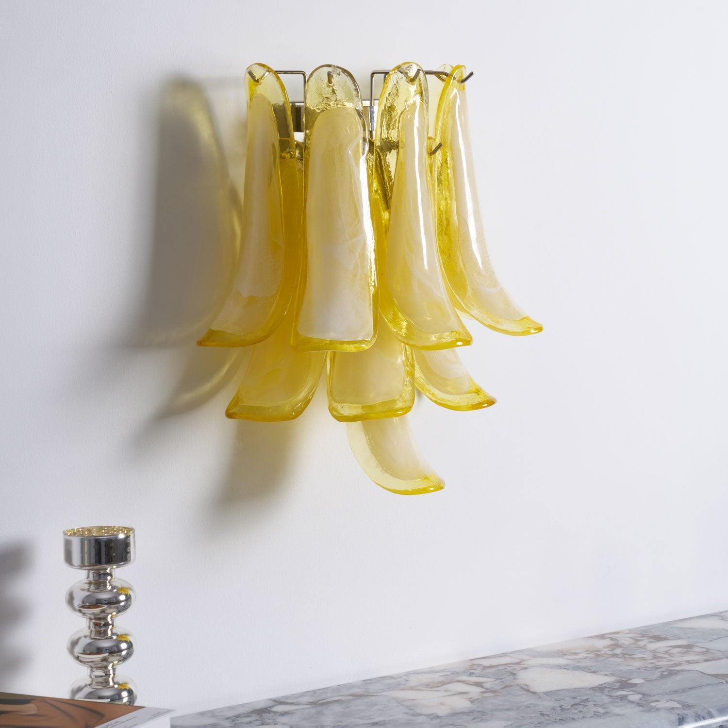 Aurora Wall Light Petal Shaped Glass Vintage Artistic-Neutral Decor