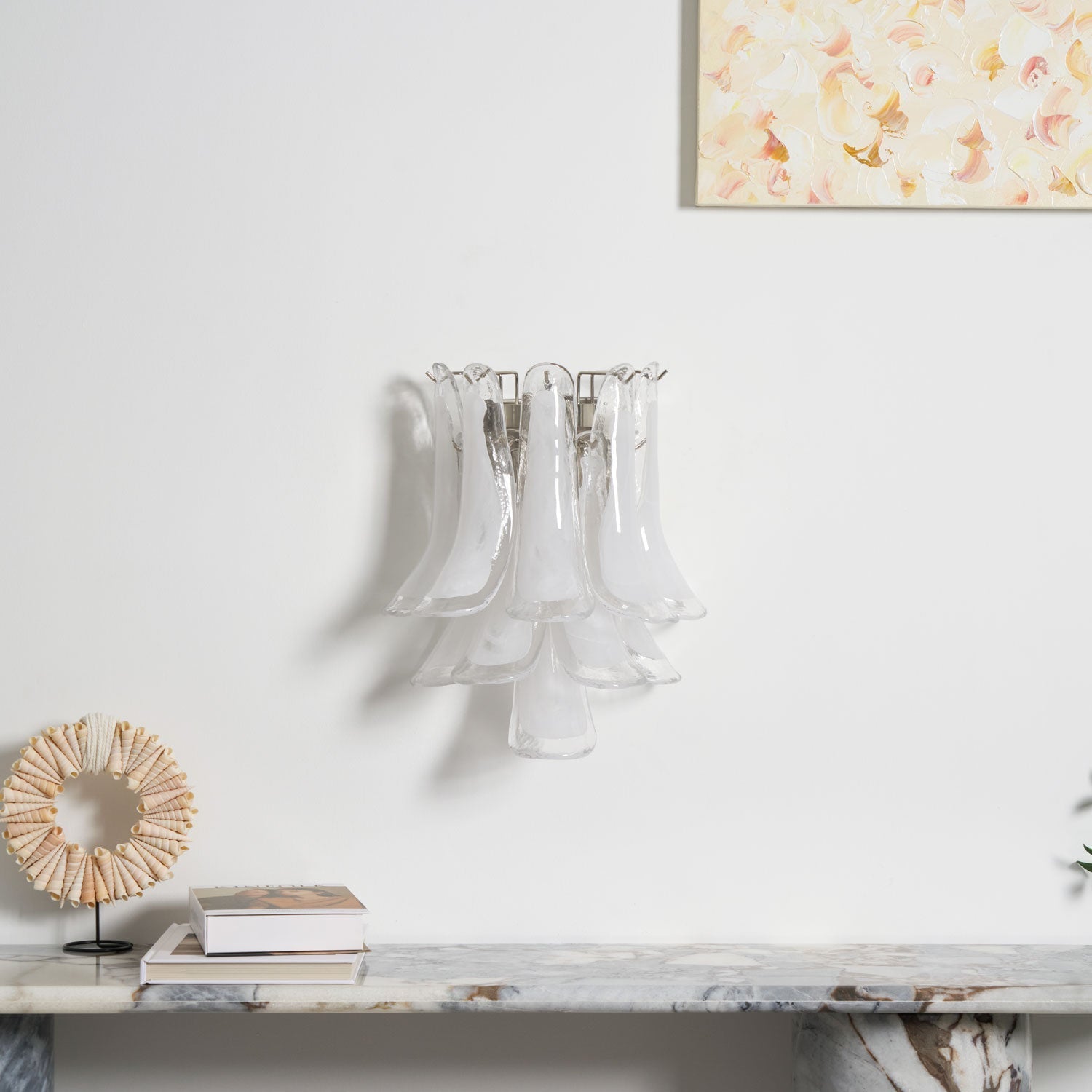 Aurora Wall Light Petal Shaped Glass Vintage Artistic-Neutral Decor